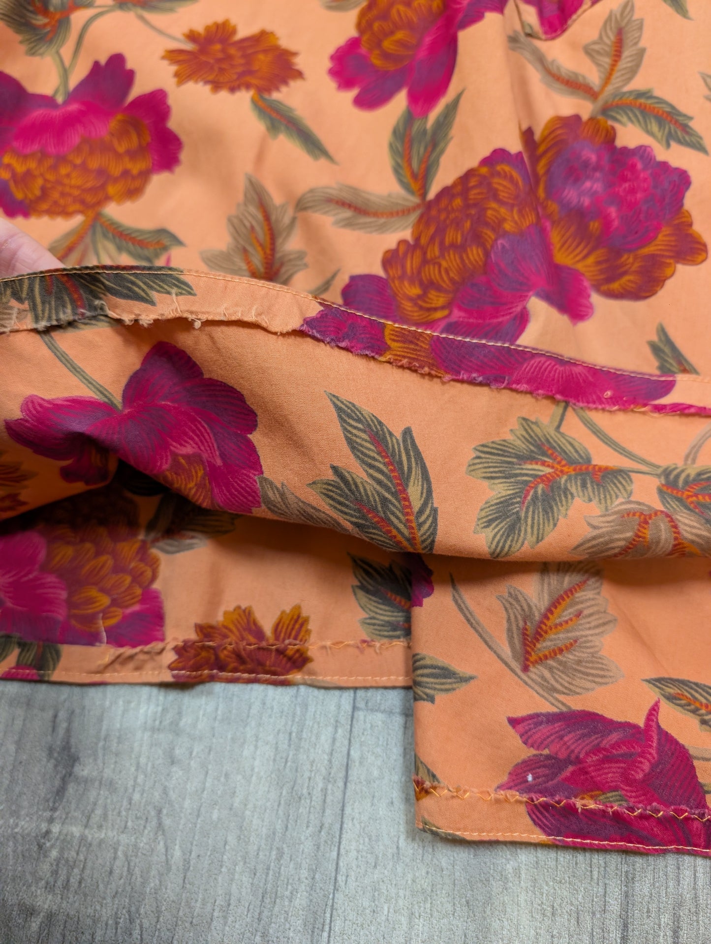 1980s Daniel D floral cotton skirt - 26" waist