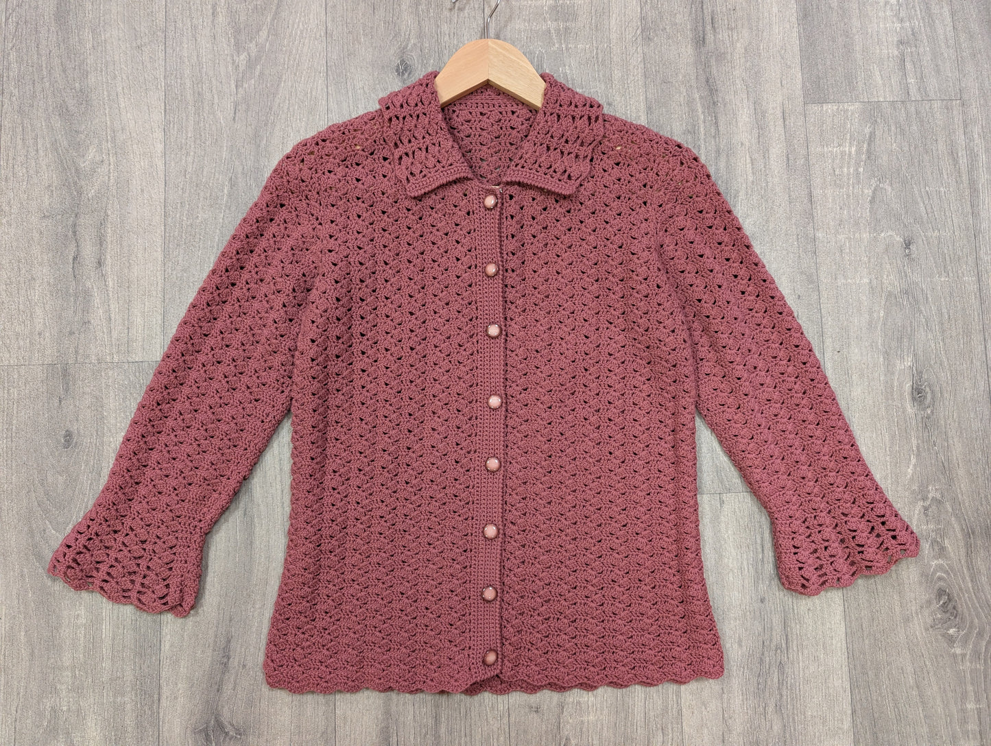 1960s crocheted cardigan - XS/S