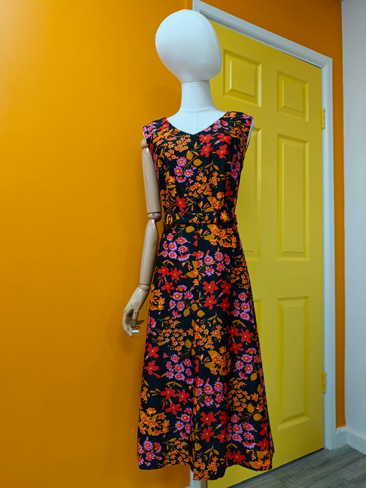 1970s Lenoir Original by Avron floral dress - M/14