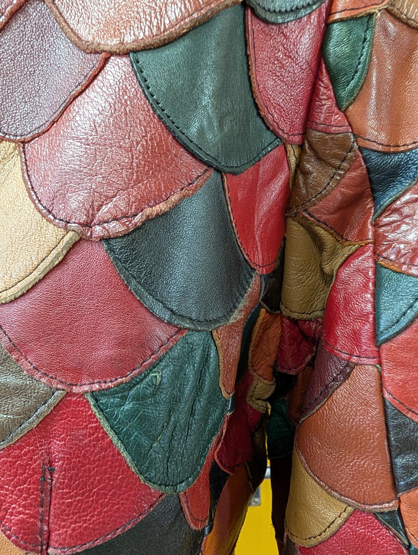Epic 1970s fish scale leather jacket