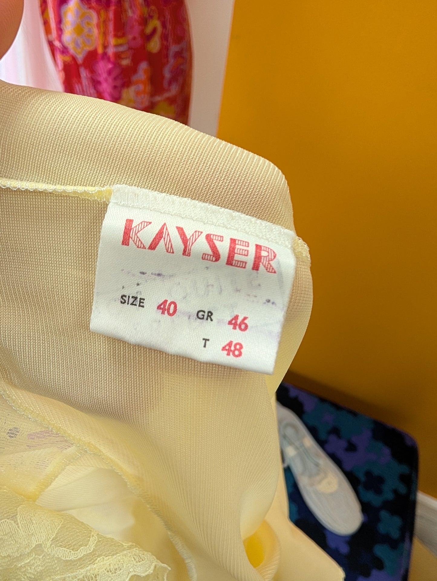 60s/70s Kayser yellow nightdress - M