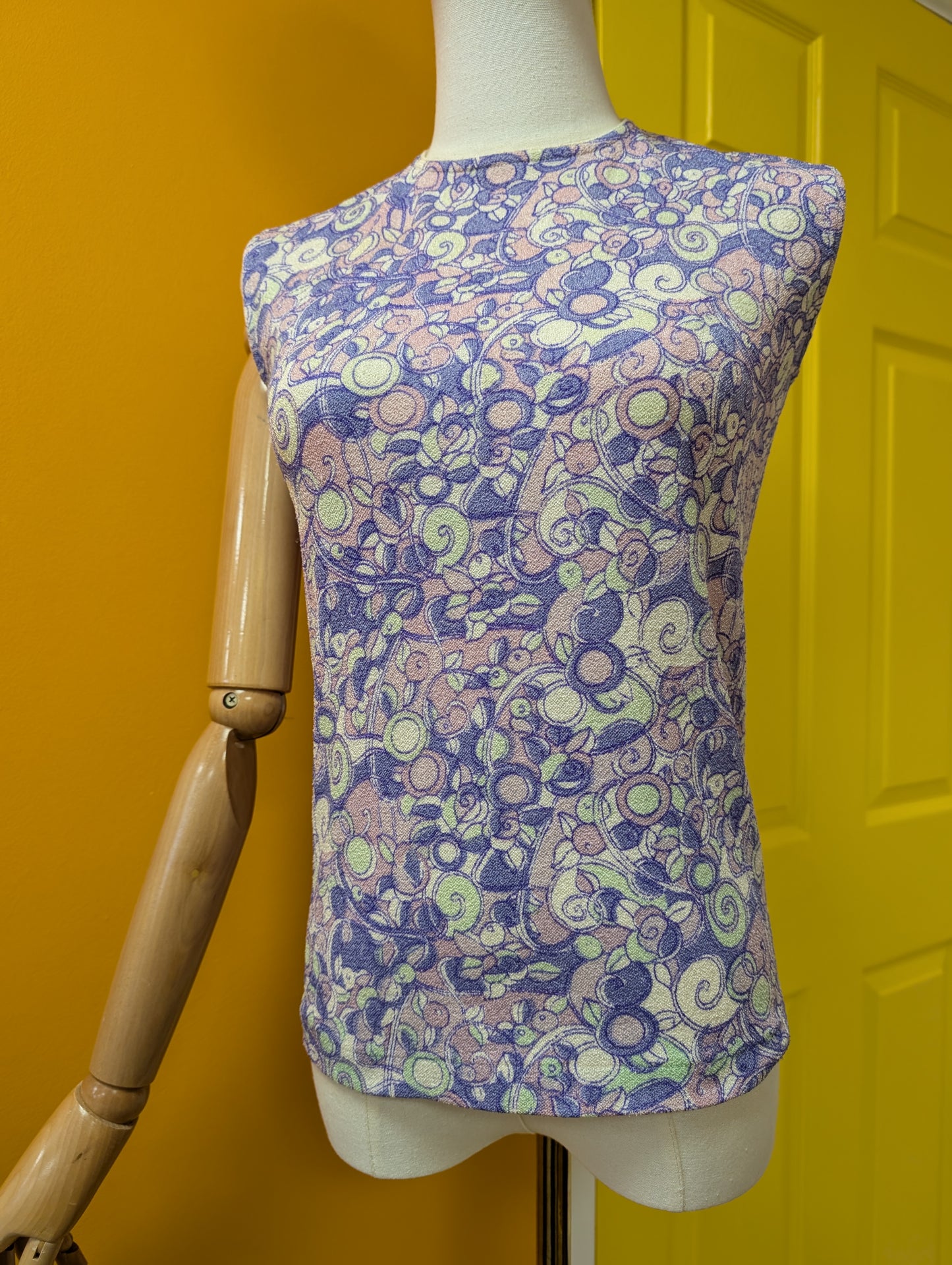 1960s psychedelic purple top - XS