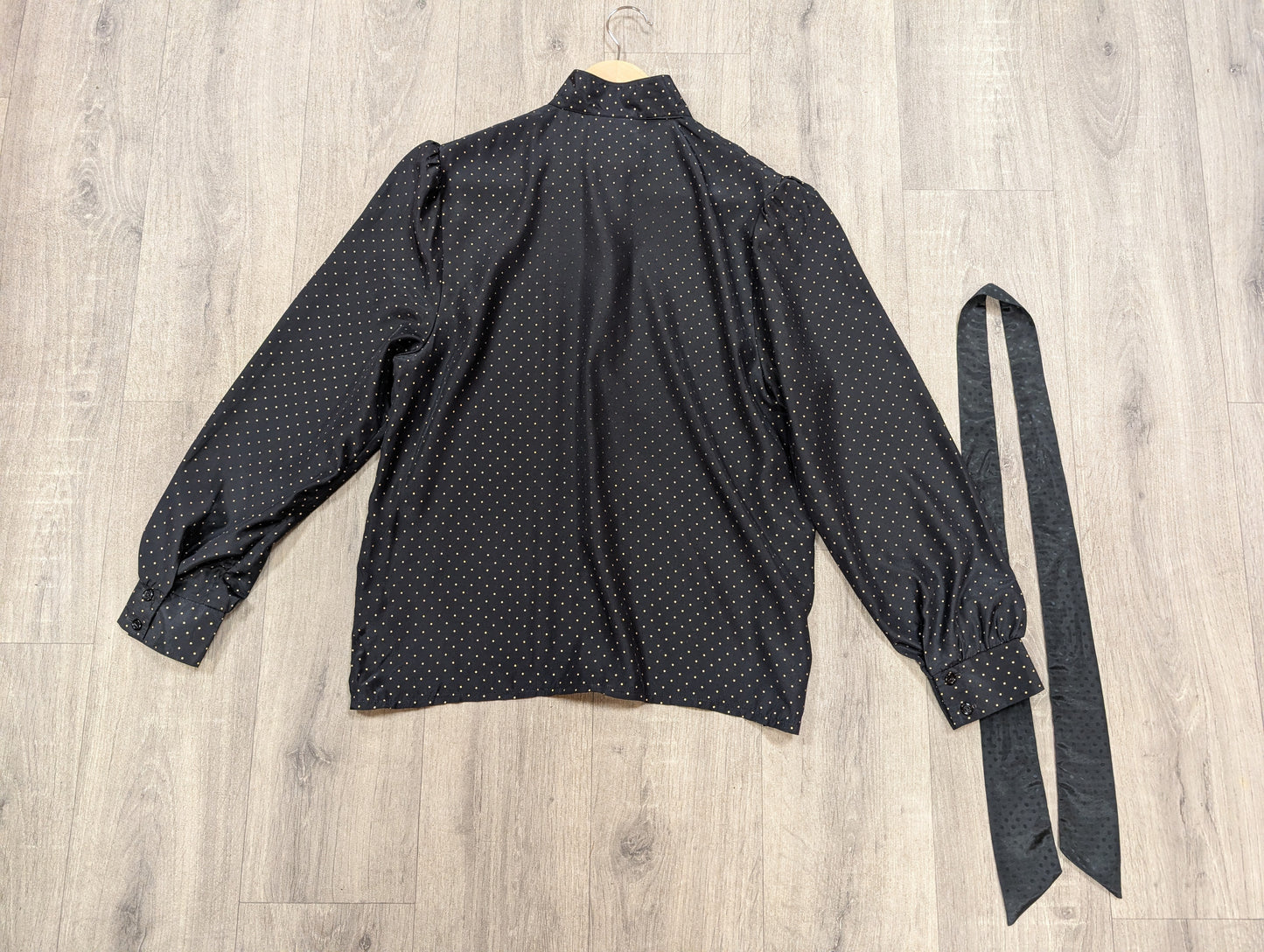 1980s Peepers blouse with neck tie - S/M