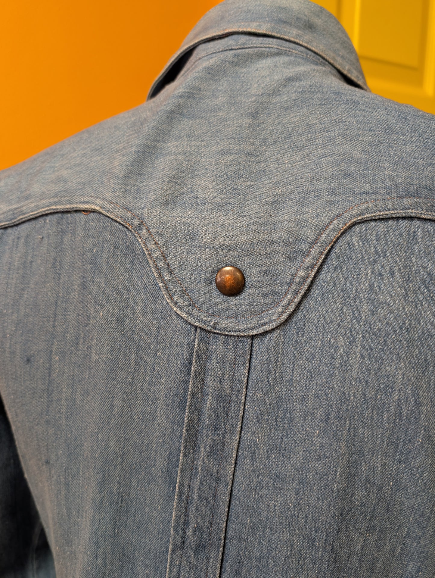 1970s Experience embroidered denim shirt