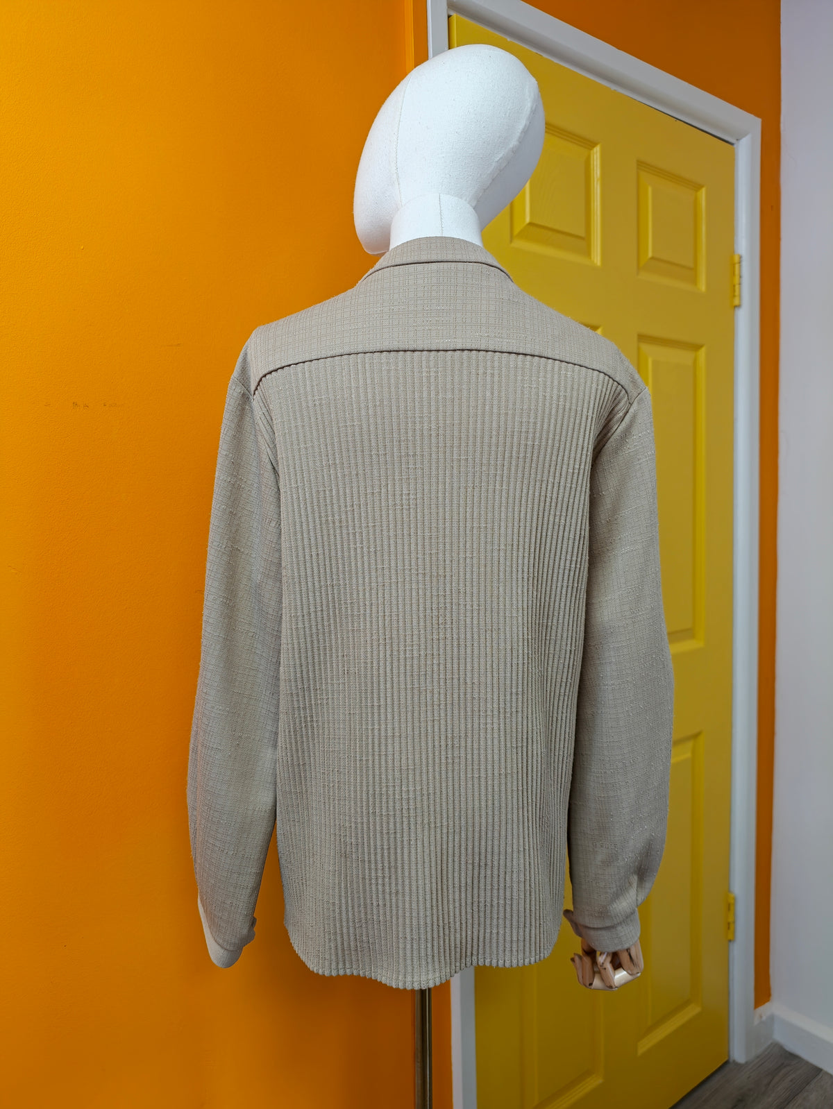 70s/80s tie neck top - L