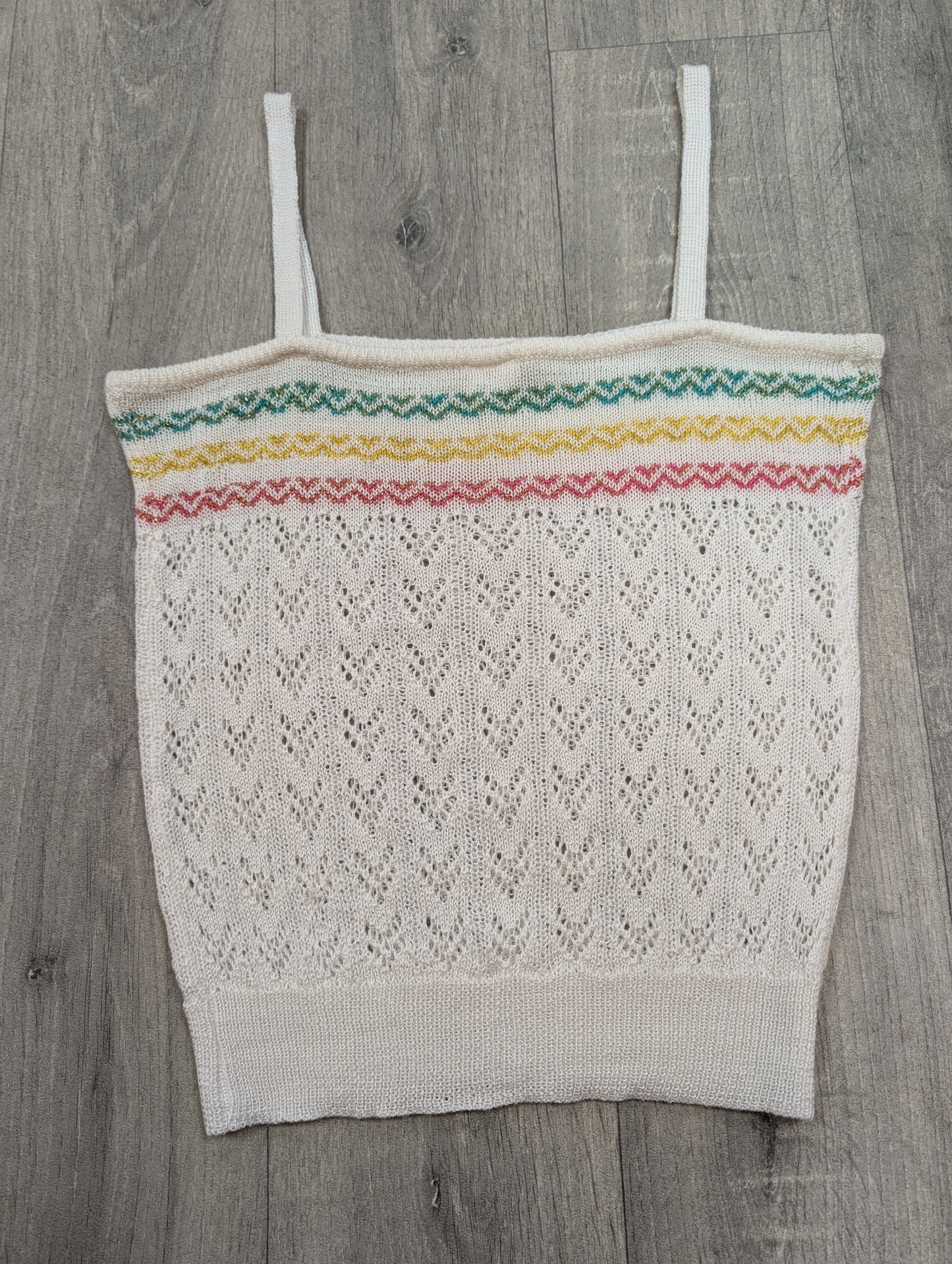 1980s Sunhanit knitted acrylic & lurex 2 piece - XS/S