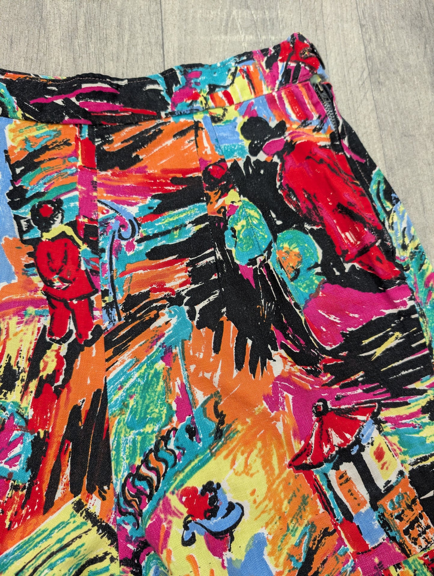 1950s novelty print shorts - 26" waist