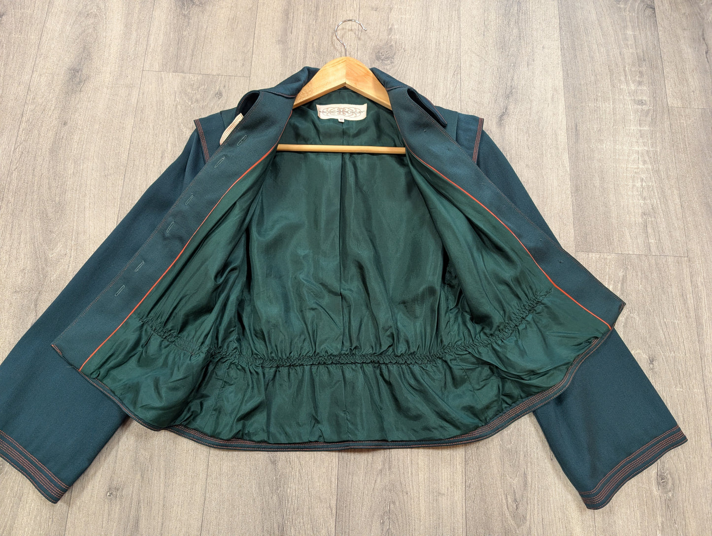 1970s Jean & Martin Pallant green wool suit - XS/S/6/8