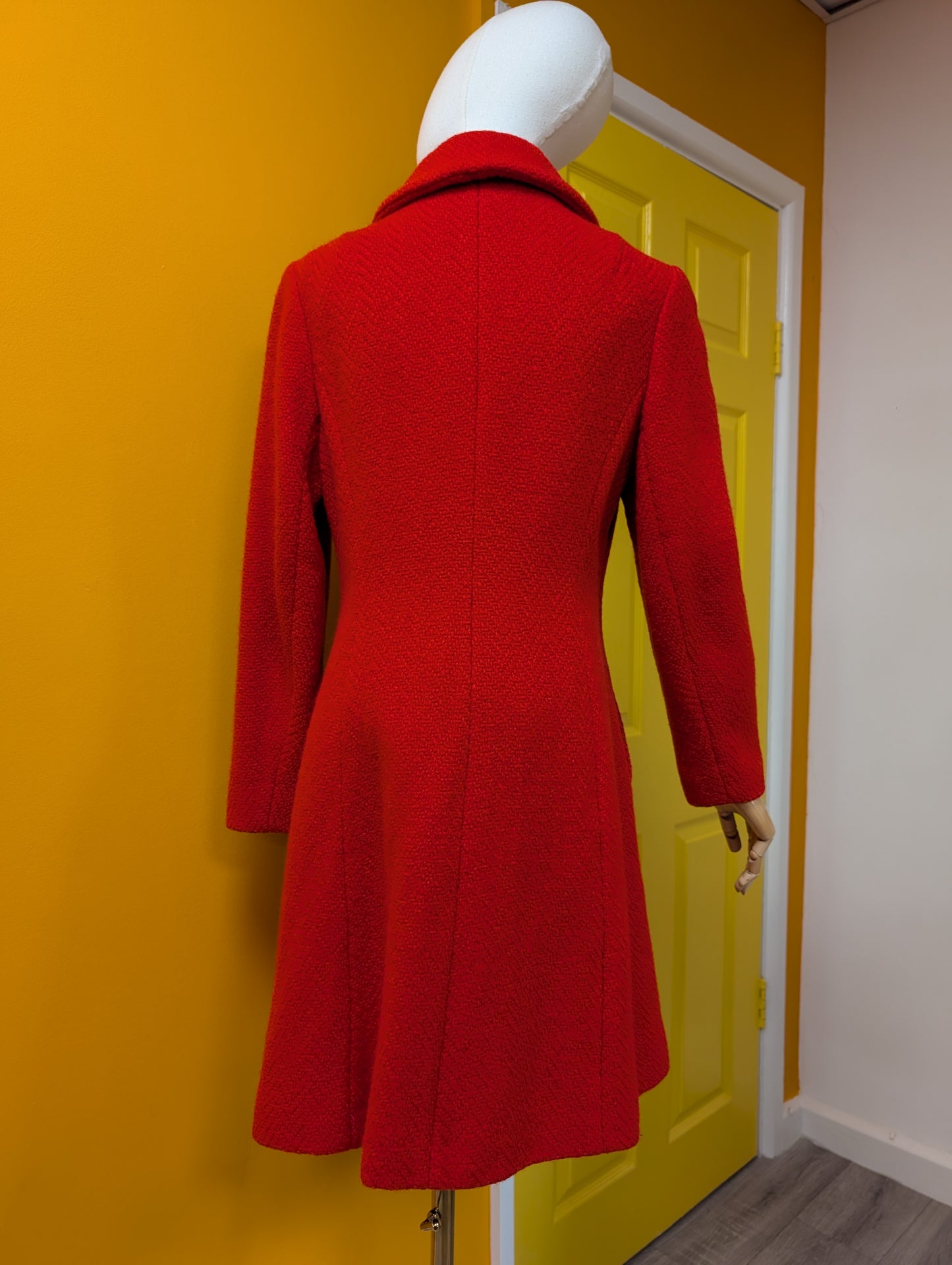 1960s Lee Mason red wool coat - S