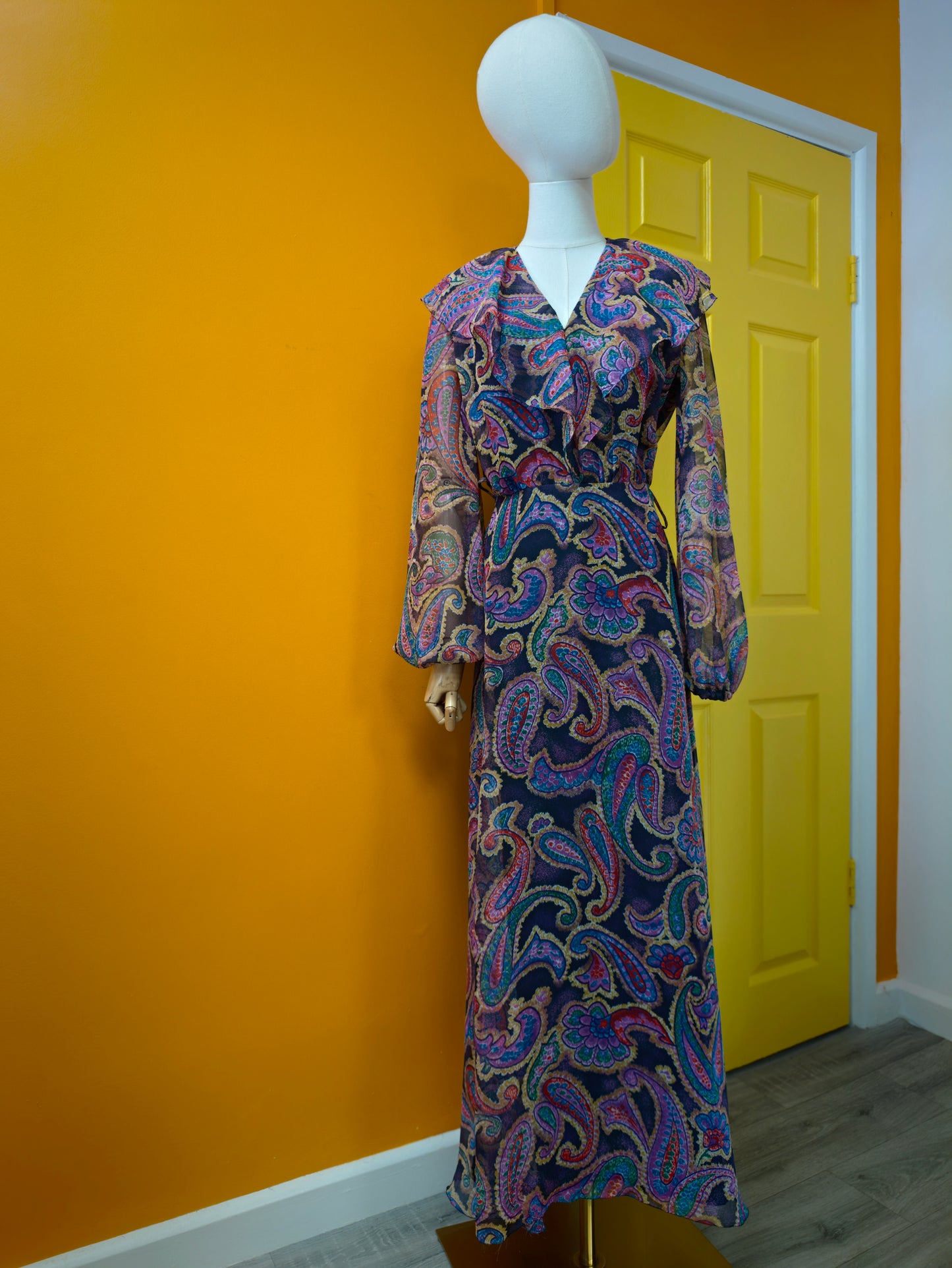 1970s Jobi paisley print maxi dress - 10/12