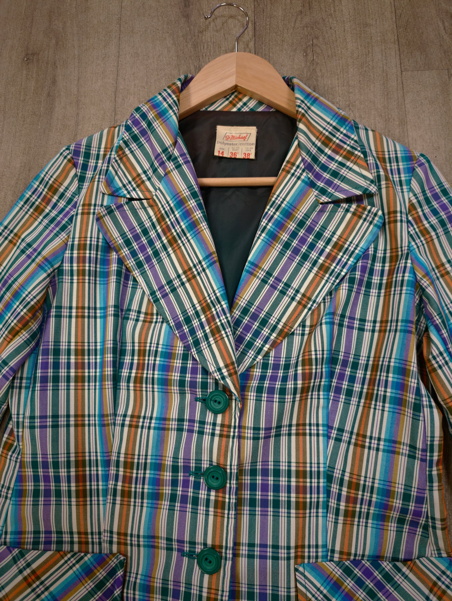 1970s St Michael check jacket - S/M