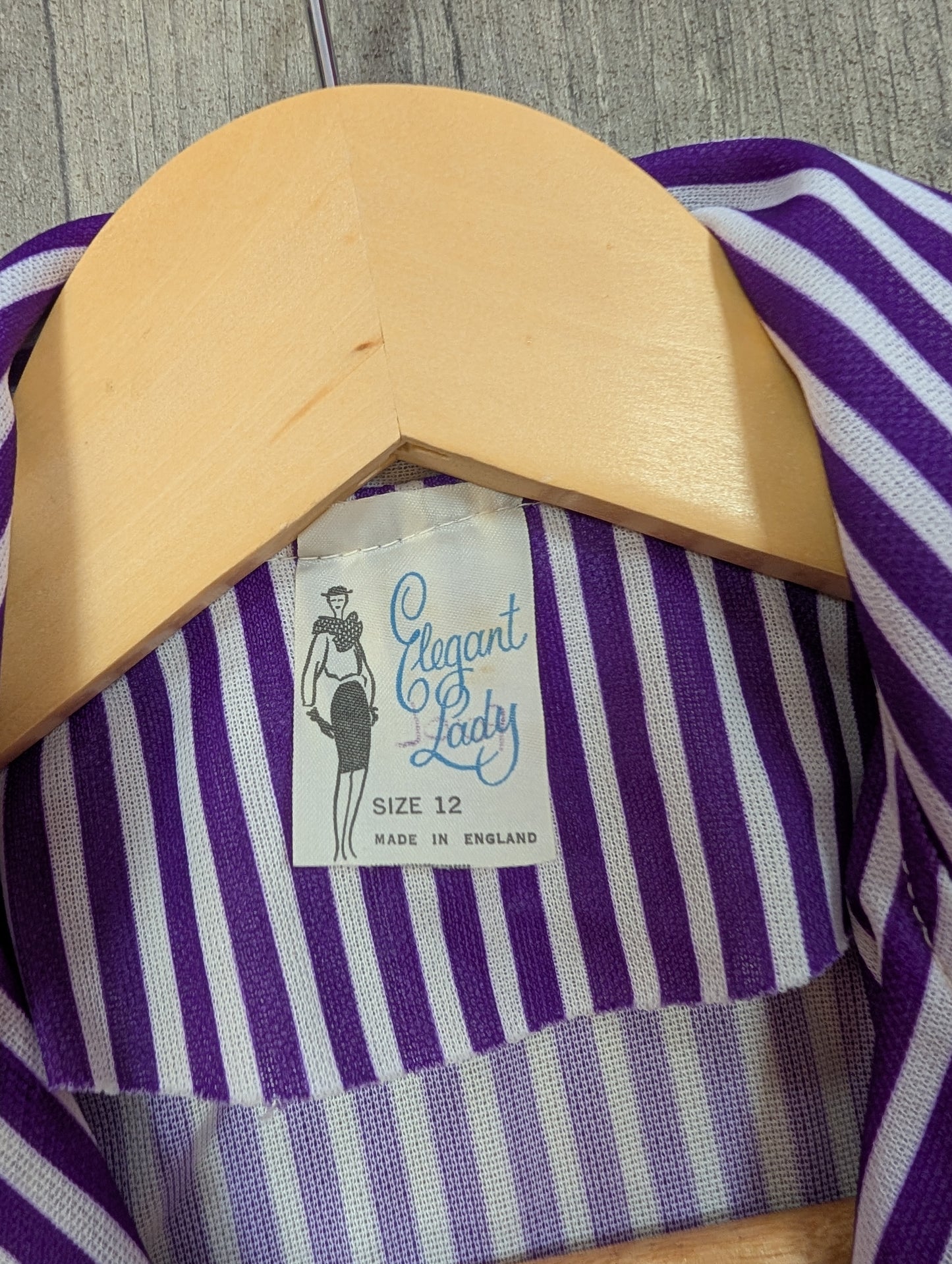1970s purple & white striped jacket - S