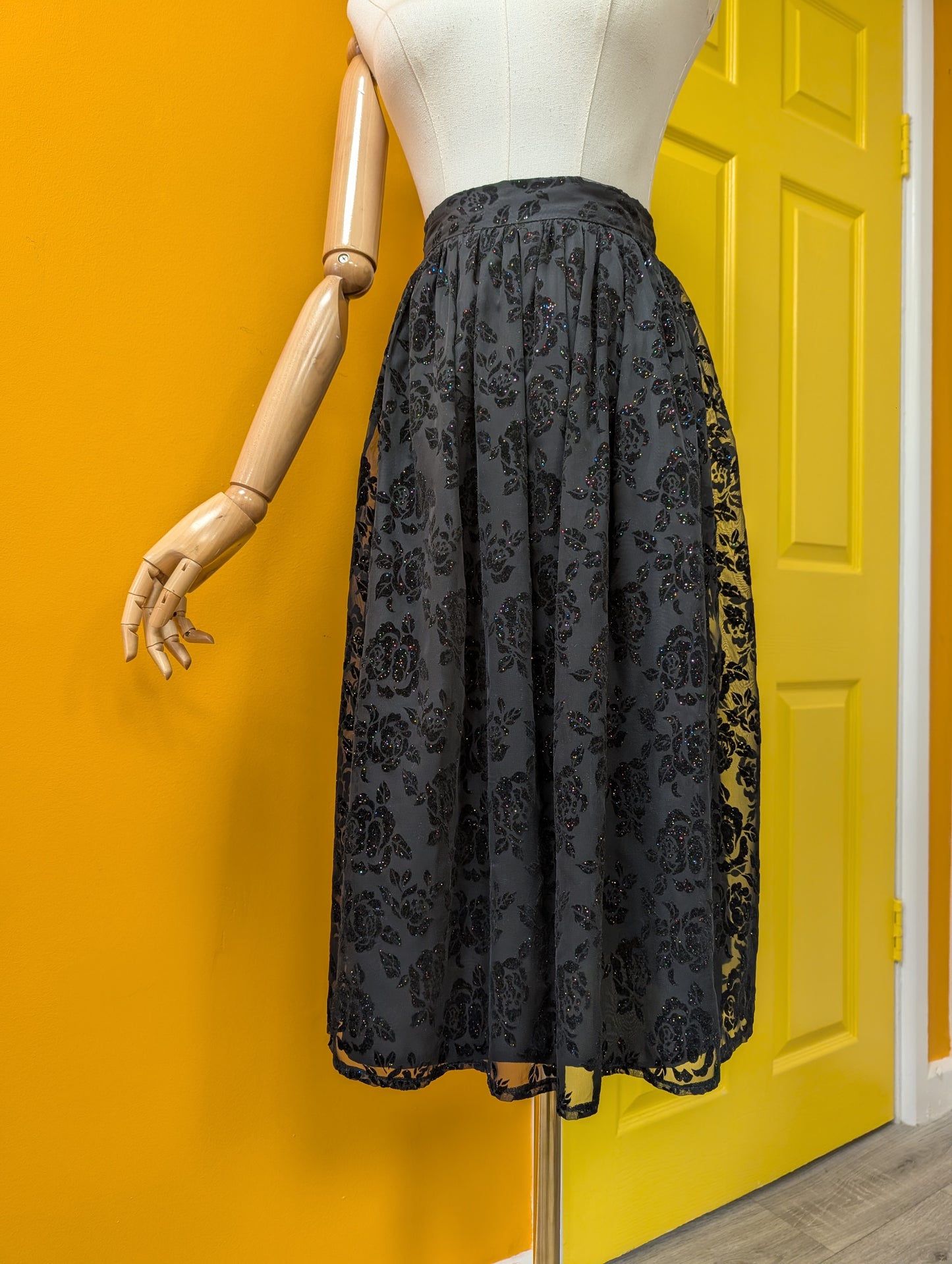 1980s Anne Brooks sparkly skirt - 28" waist