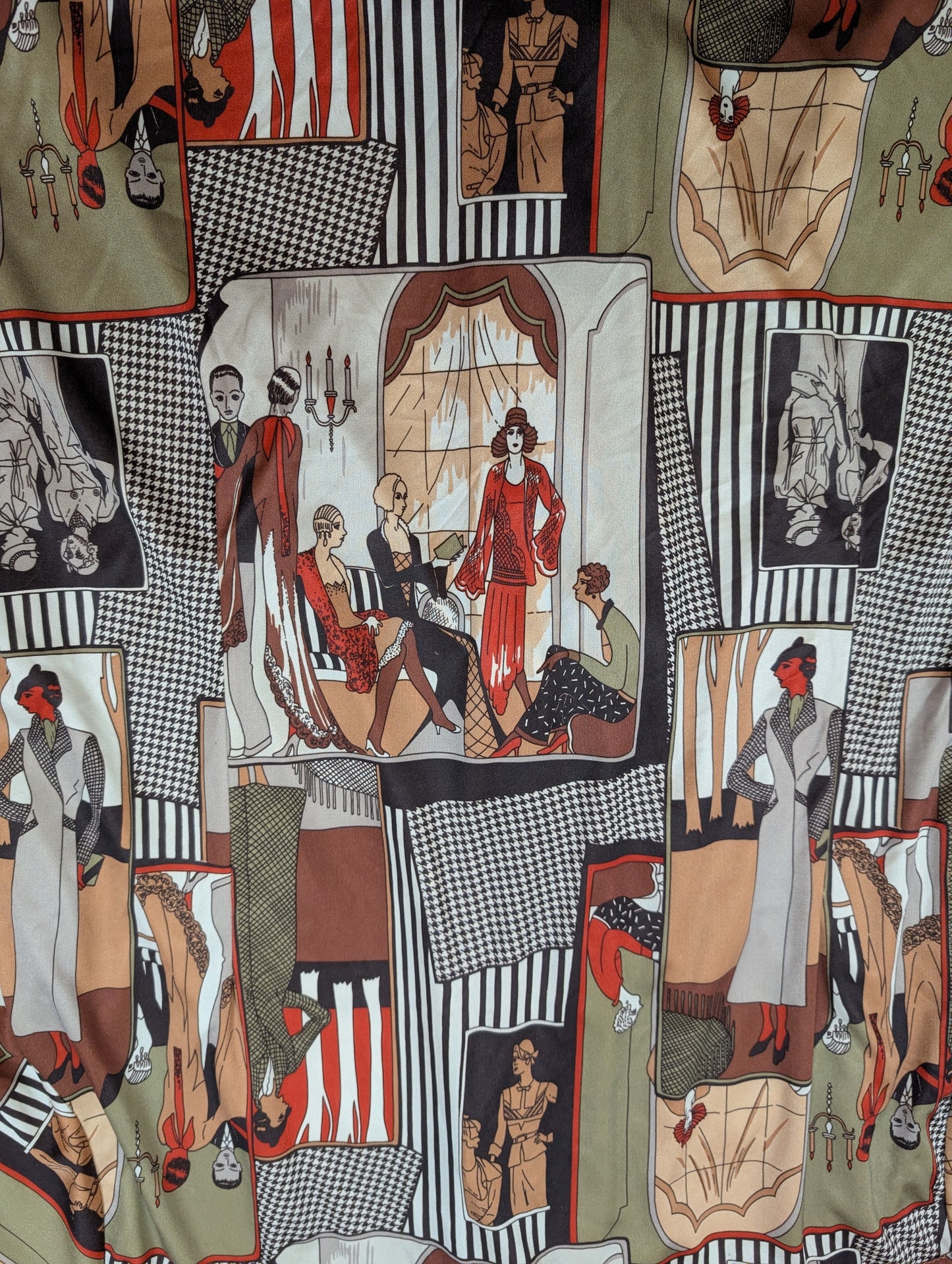 1970s Art Deco novelty print shirt