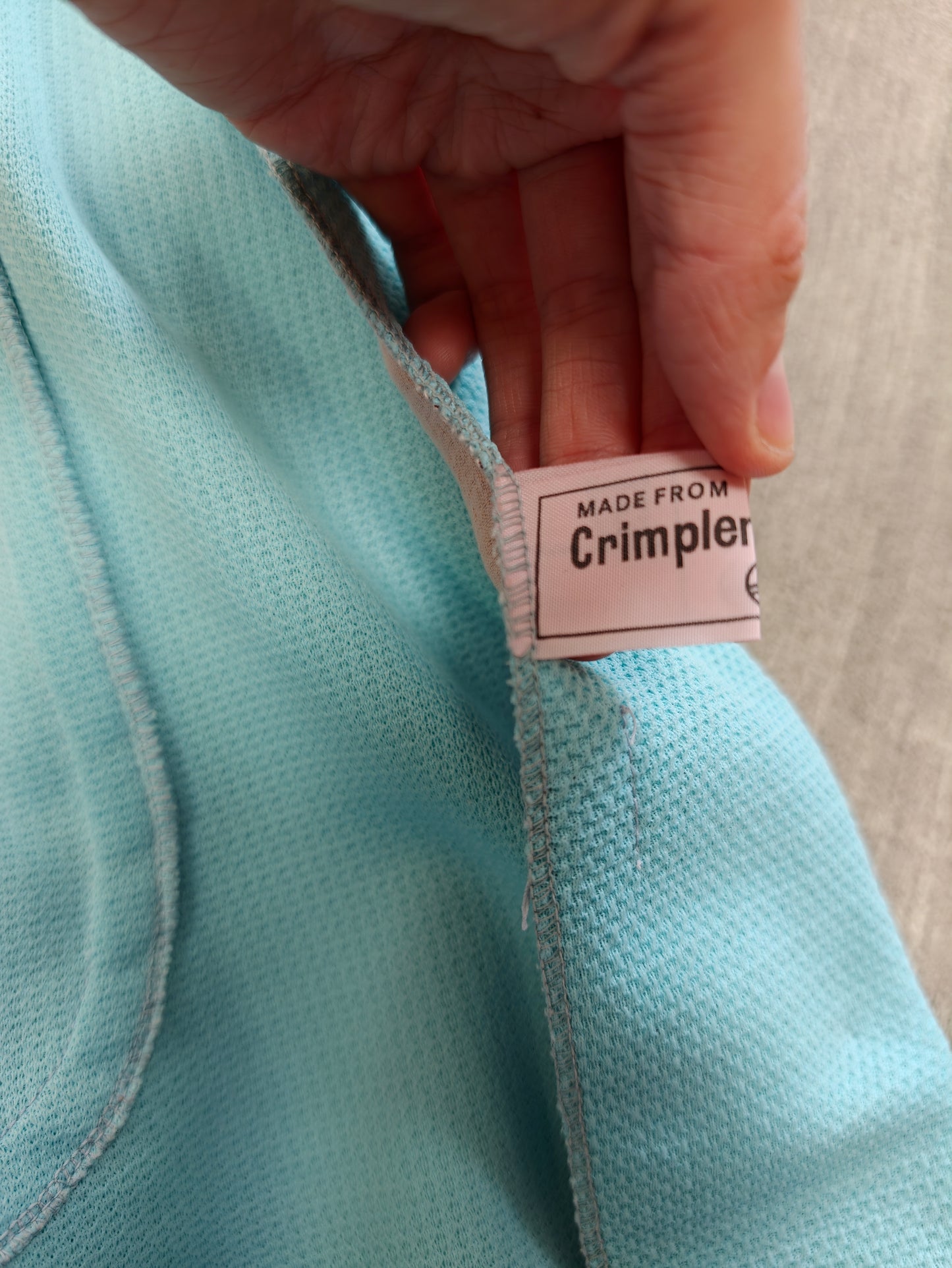 1960s blue crimplene skirt suit - M/14