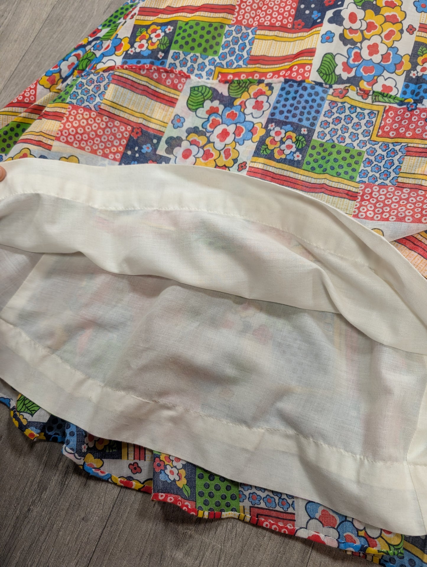 1970s Shubette patchwork print halter neck maxi dress - S/8