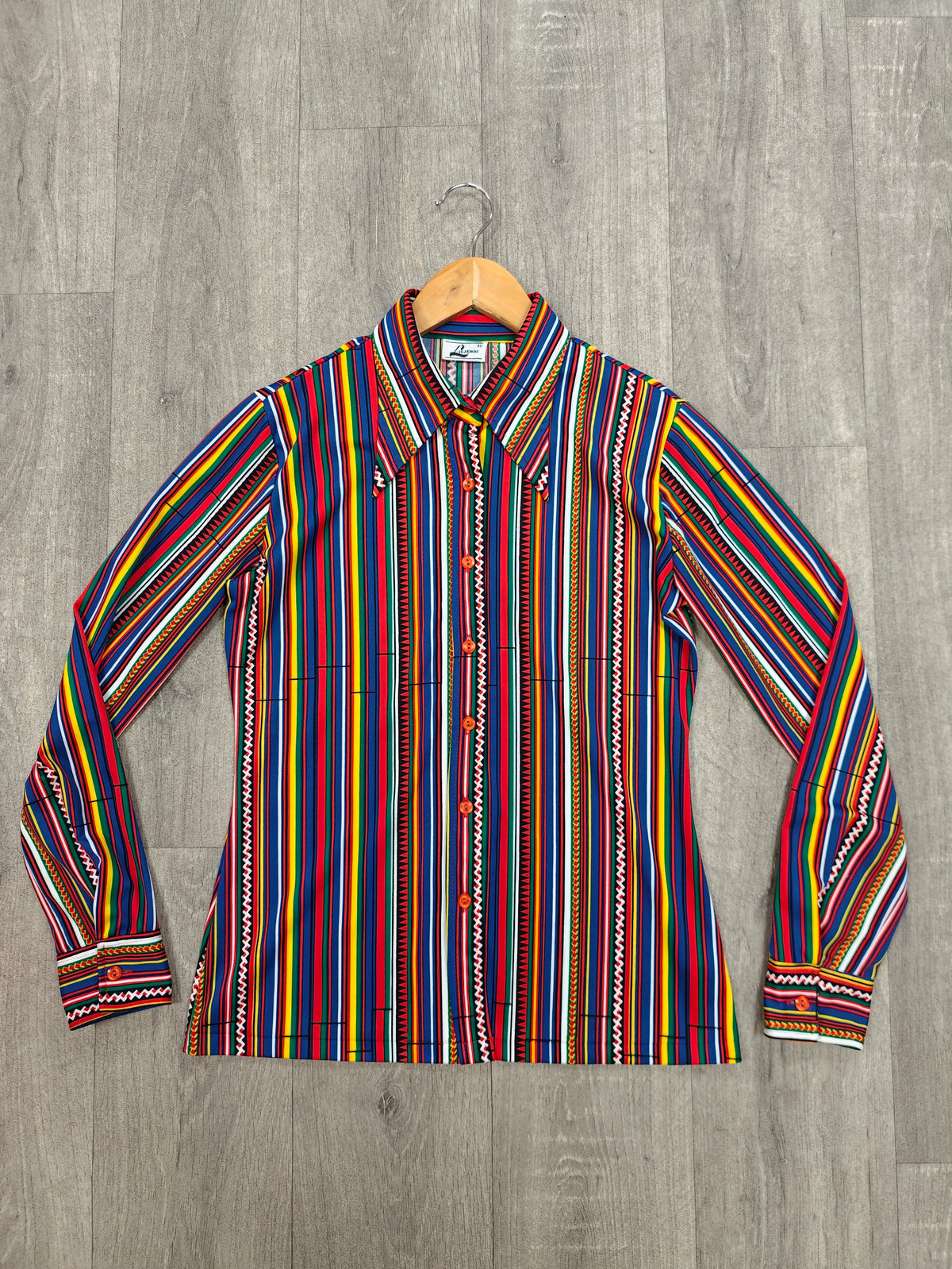 1970s dagger collar shirt - S