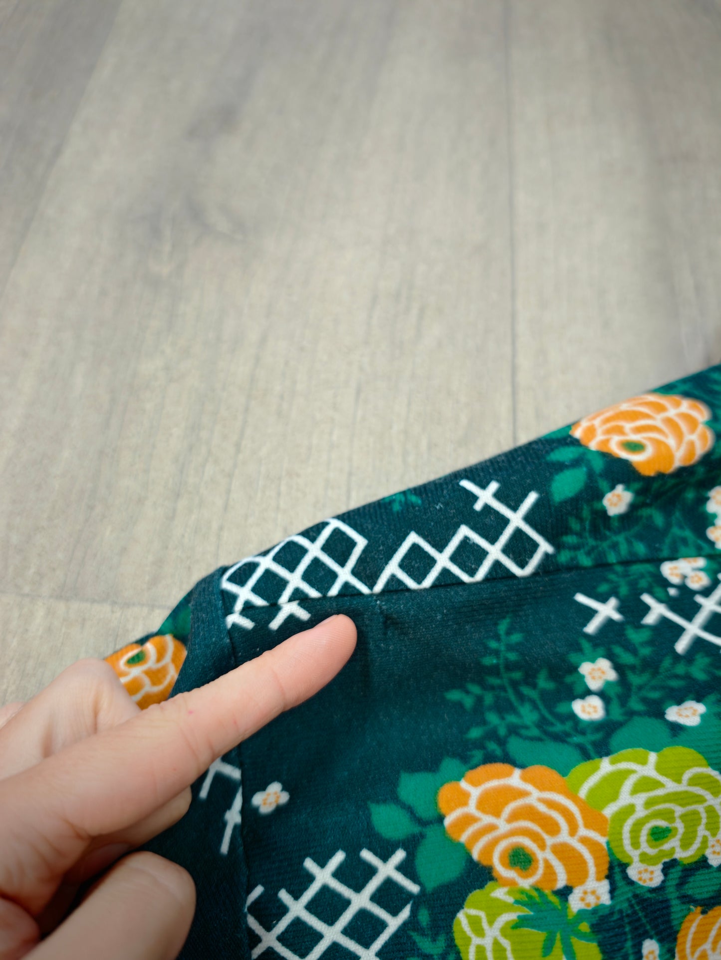 1970s Cellini floral dagger collar shirt