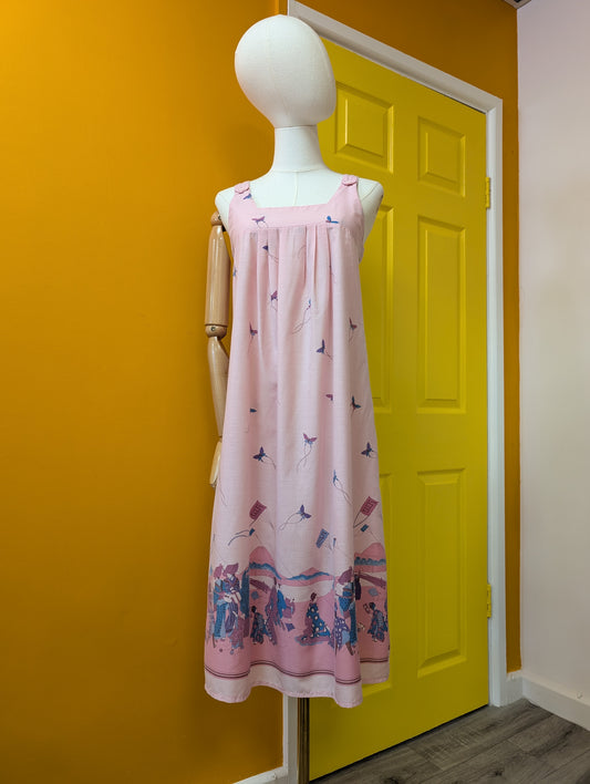 1970s St Bernard novelty print dress - S/8/10