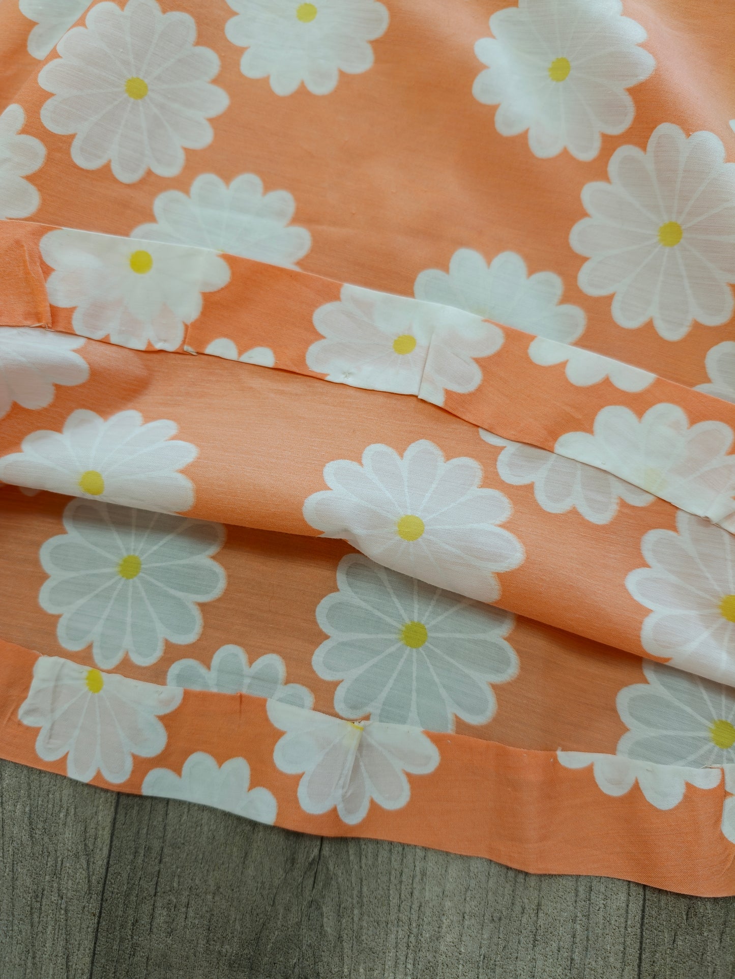 60s/70s daisy print dropped waist dress - M/14