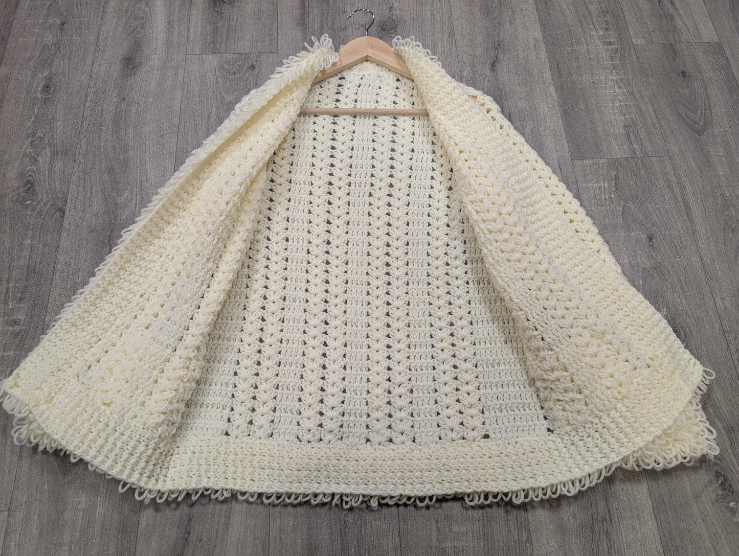 1970s crocheted loop stitch cardigan - XS/S