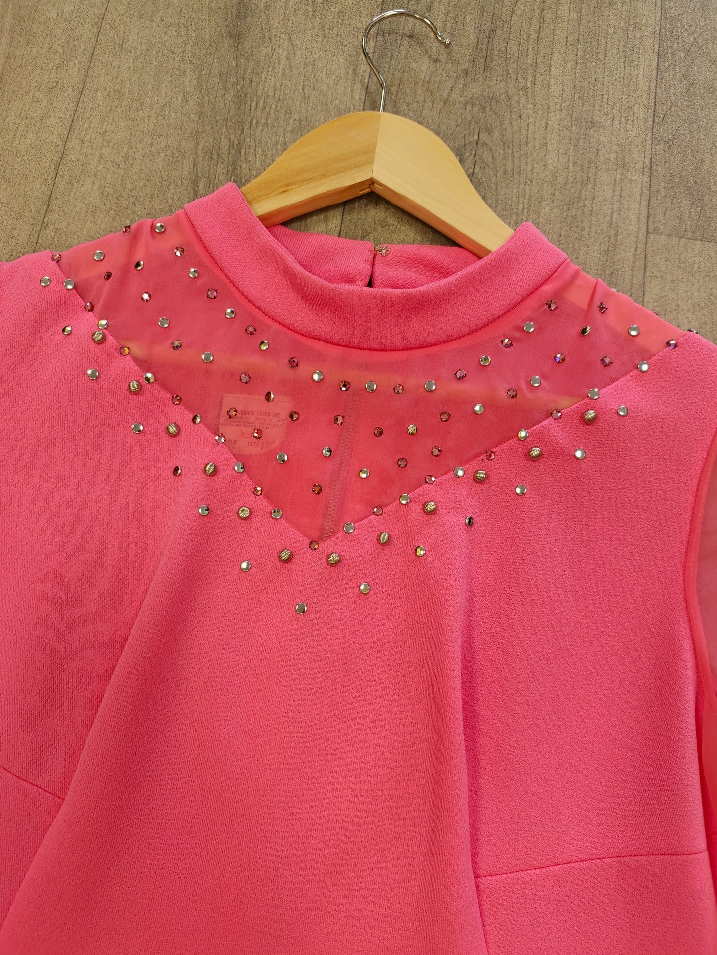 1970s pink dress - M/12/14