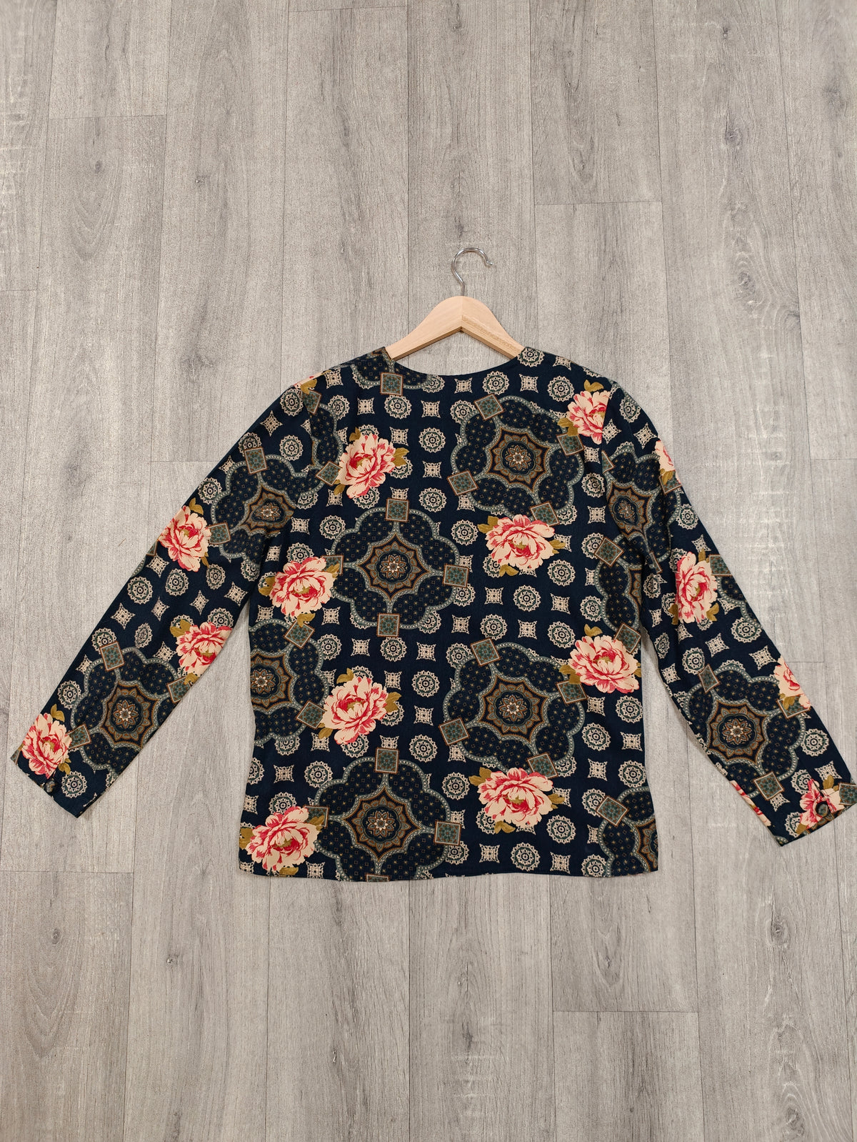 80s/90s Debenhams floral top - M