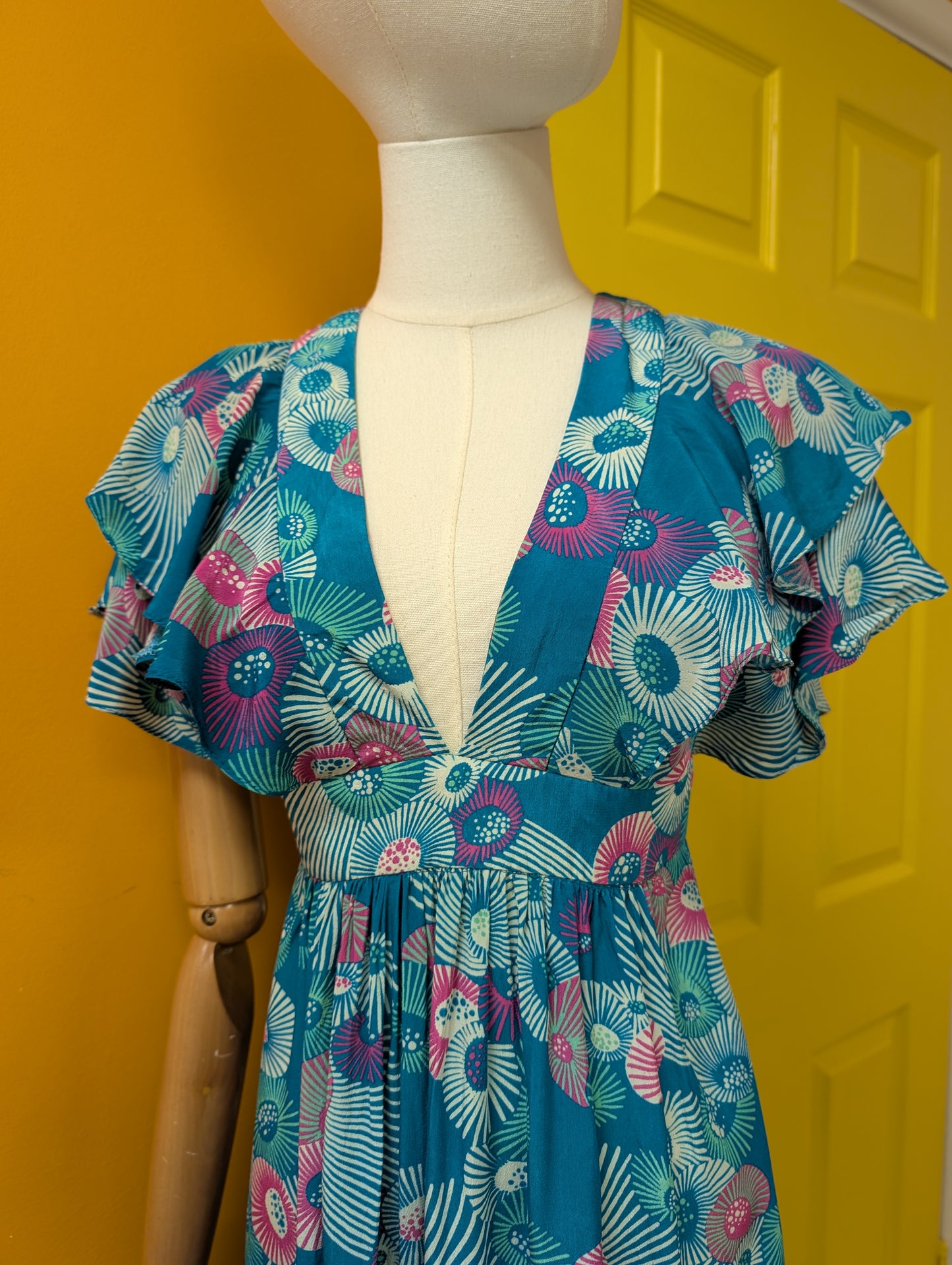 1970s Wallis rayon dress - XS/6