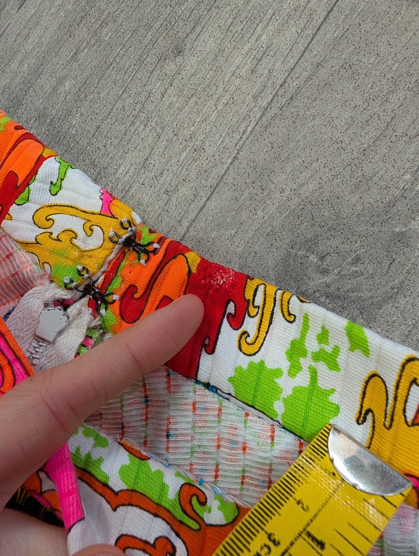 Alexander Clare psychedelic Chinese dragon print cotton skirt - 27" waist
