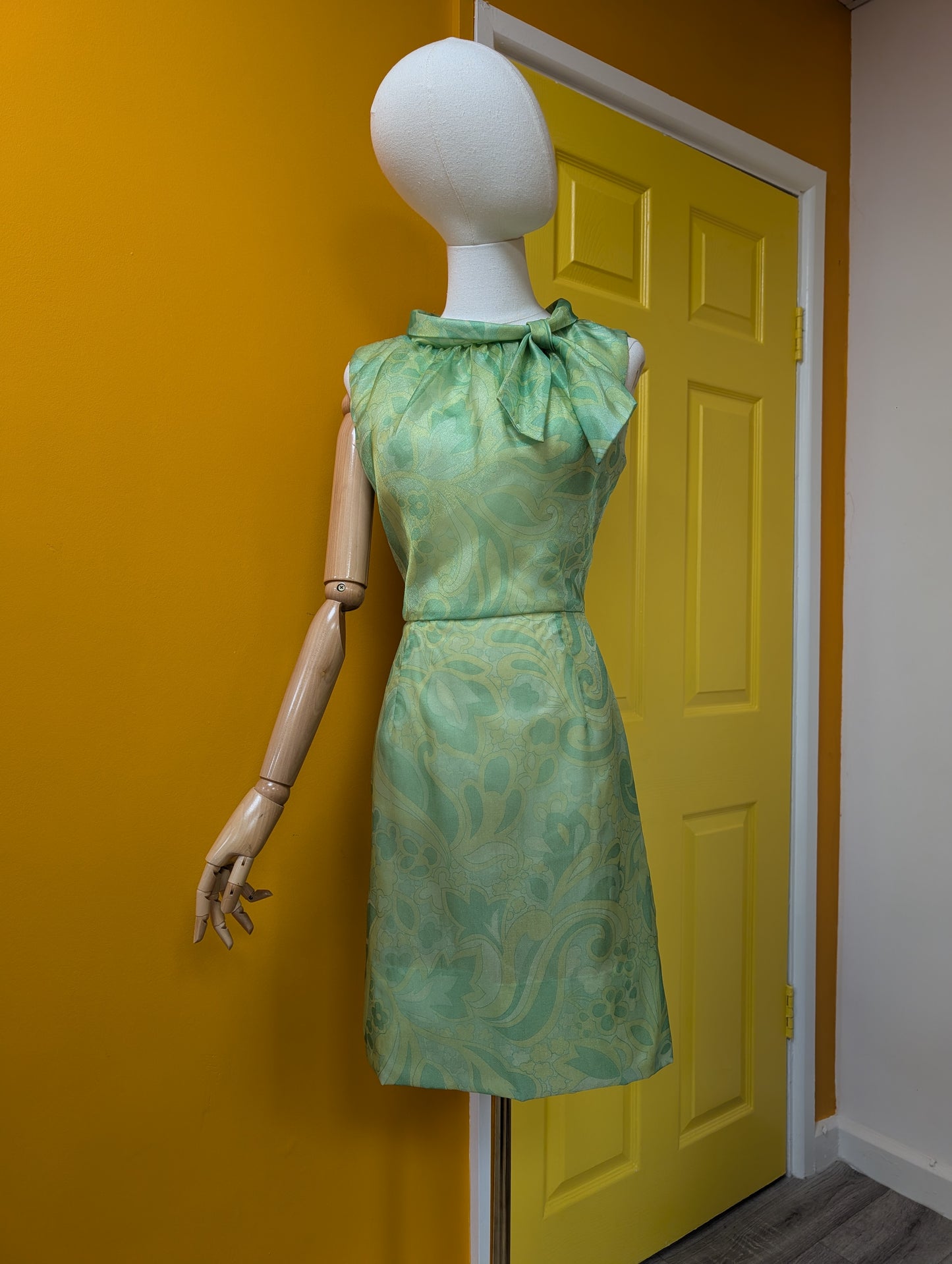 1960s Peter Barron green dress - S/8/10