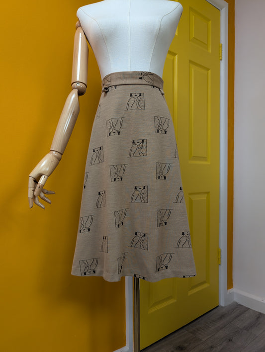 FOR EM 1970s C&A novelty skirt - 28" waist