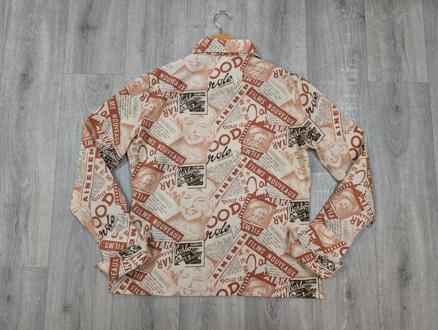 1970s Lisa Jane novelty movie print shirt - M/L