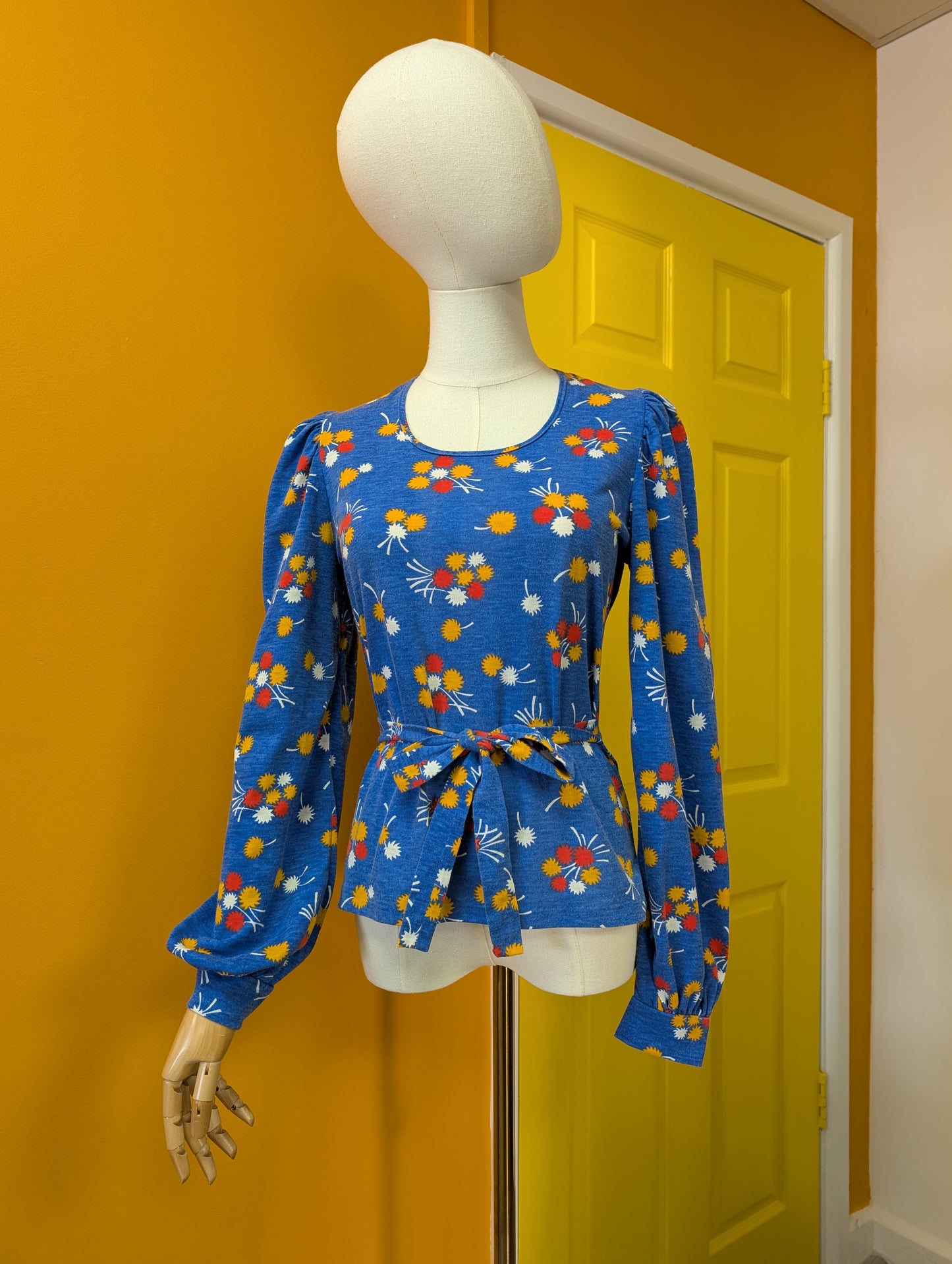1970s Swedish Design tie waist top - XS/S