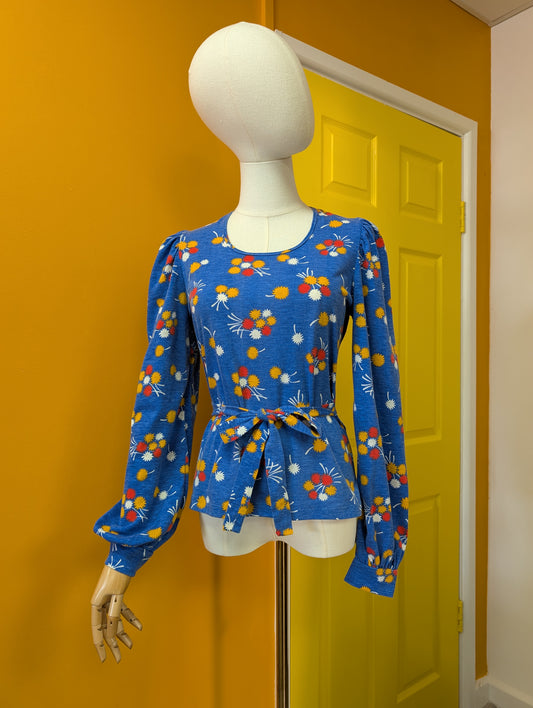 1970s Swedish Design tie waist top - XS/S