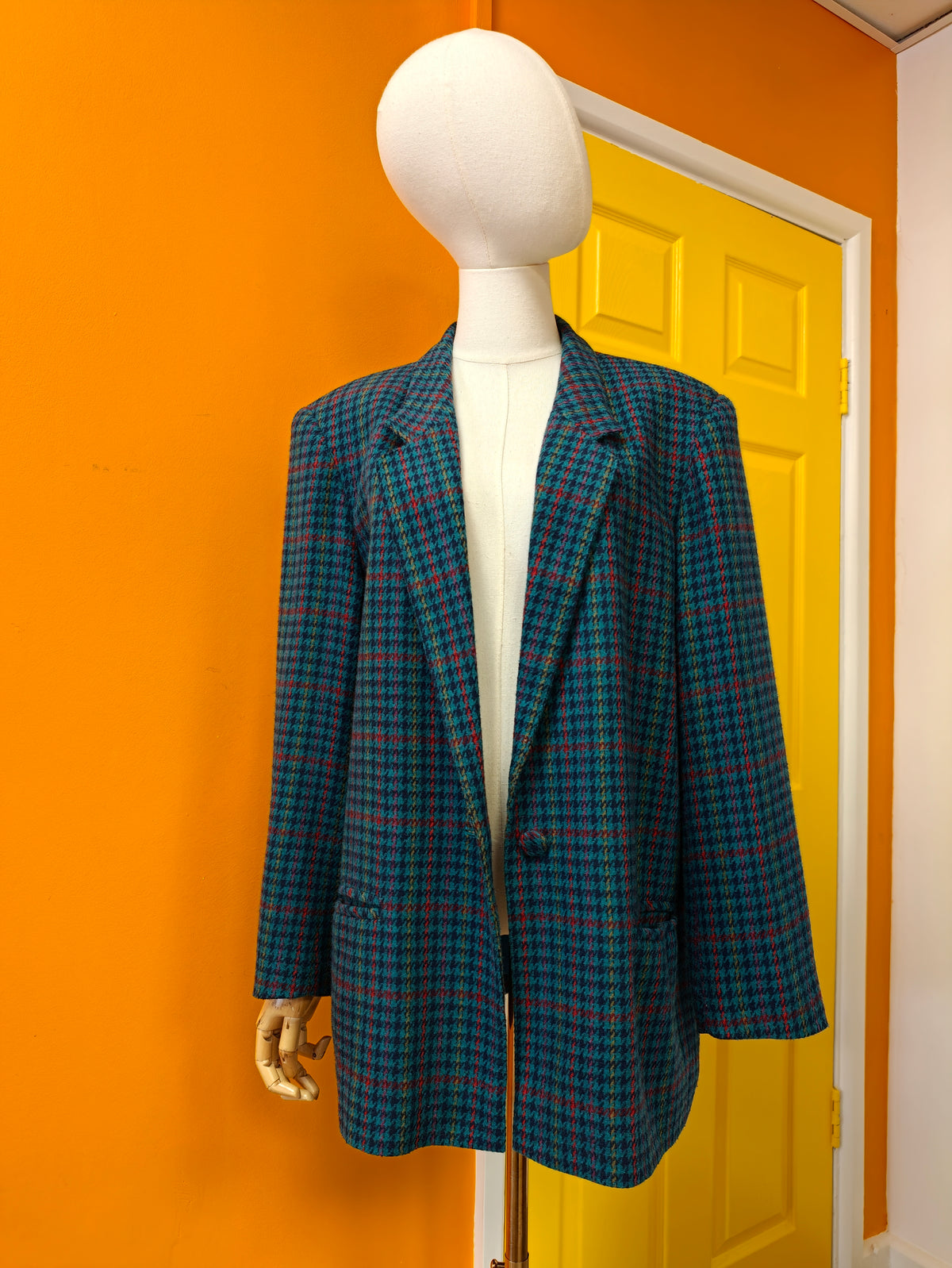 1980s Cotura check jacket - M