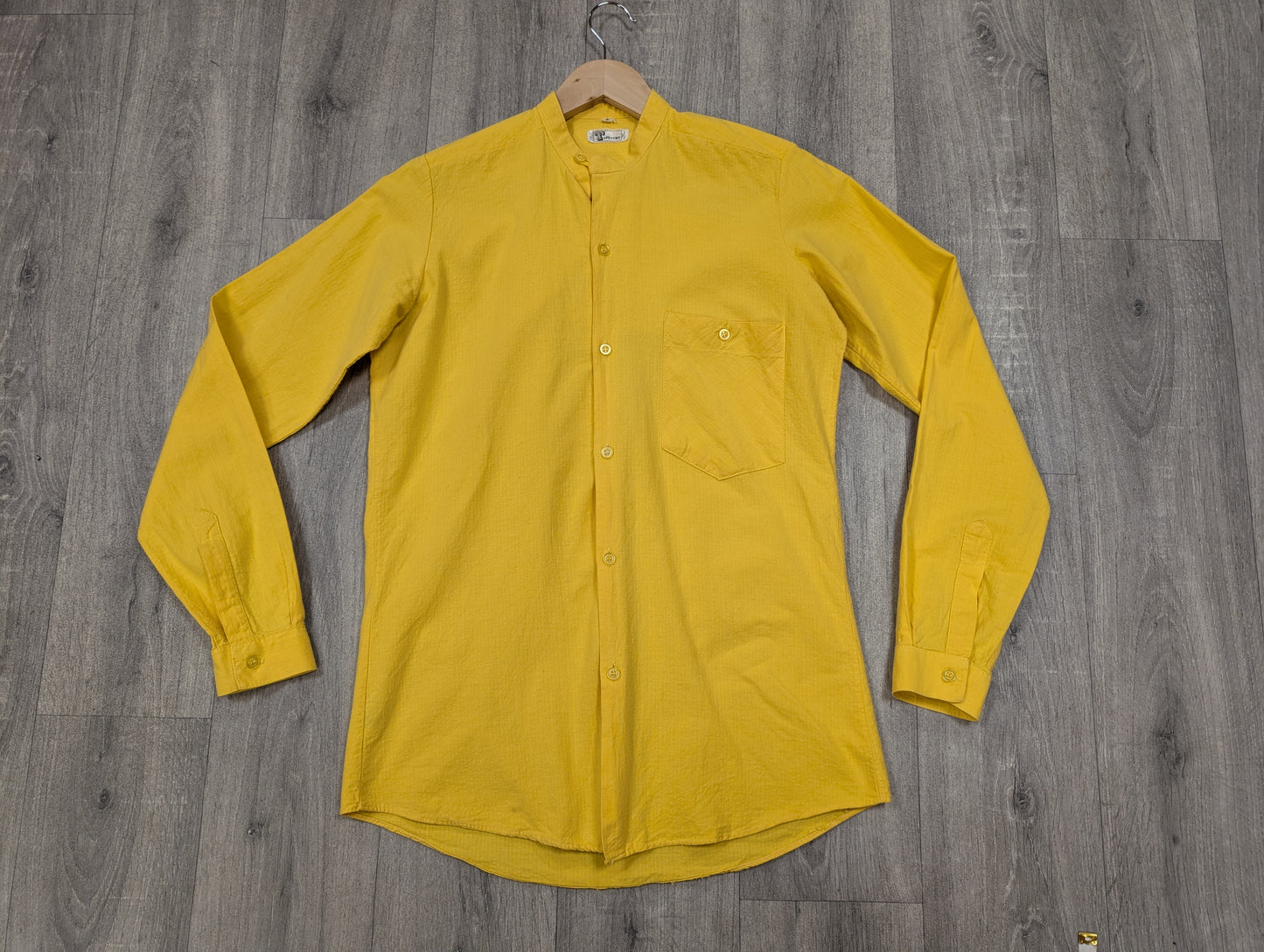 1970s Tapestry yellow cotton shirt