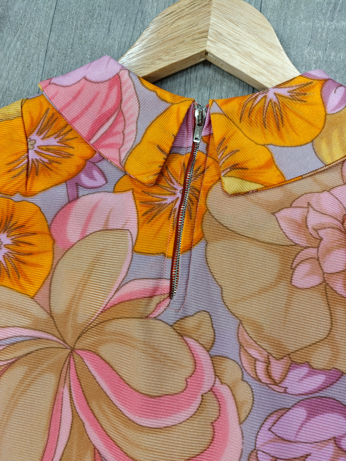 1960s floral dress - S/8/10