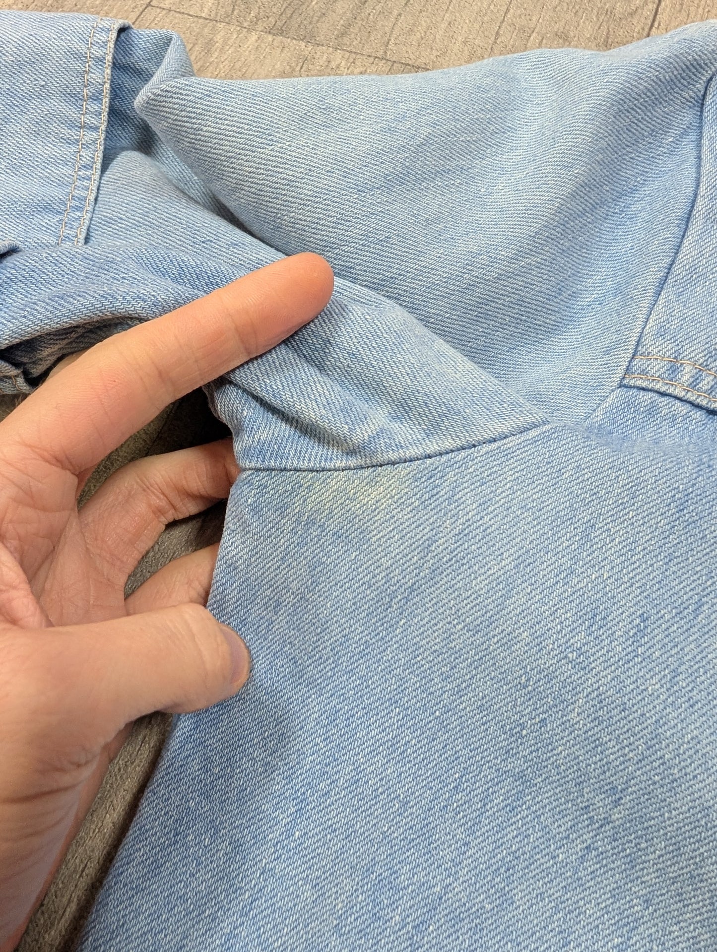 1970s denim shirt with MG patch - S