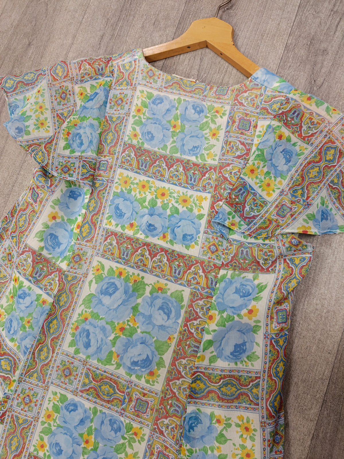 1970s floral maxi dress - M/12