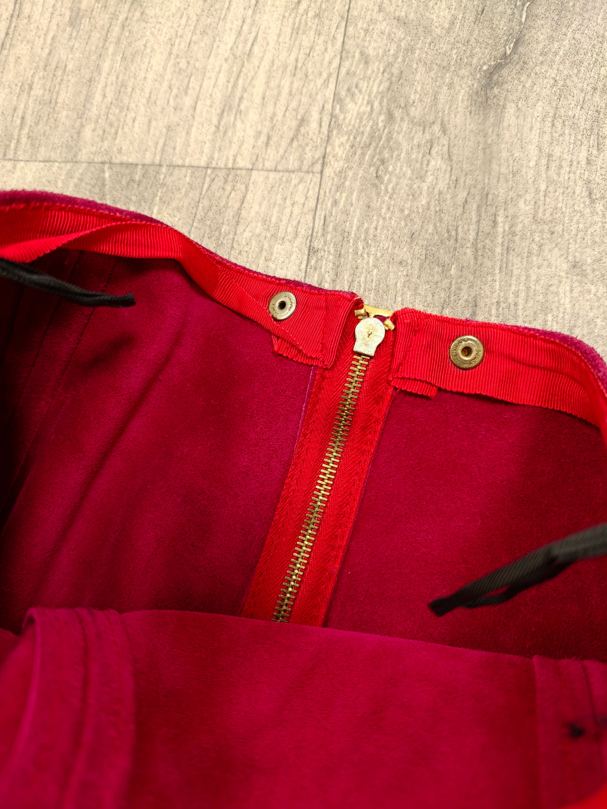 1960s suede mini skirt - 26" waist