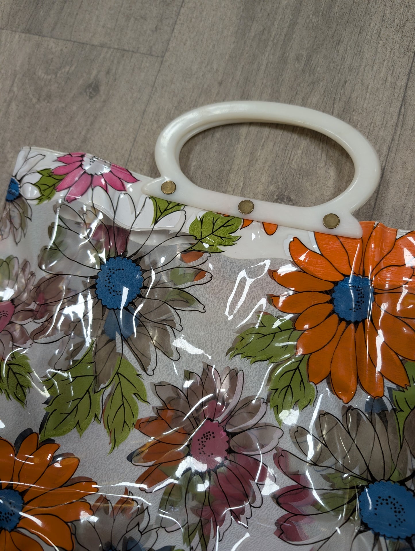 1960s flower power plastic bag