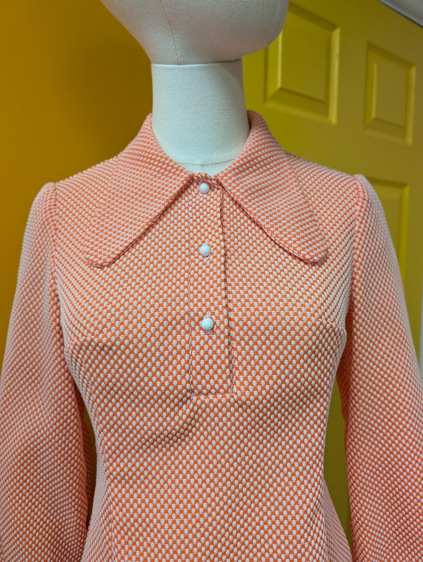 1960s beagle collar mini dress - S/8/10