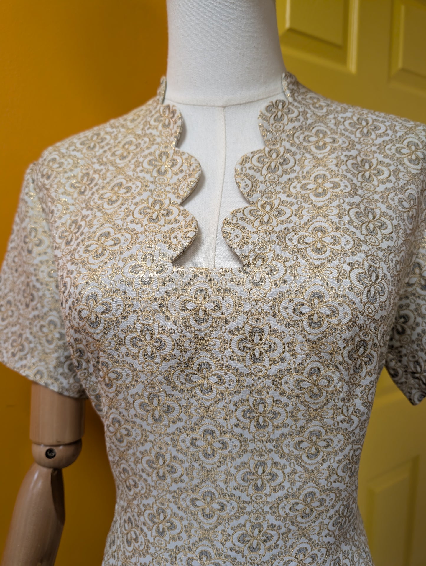 1960s gold party dress - M/14