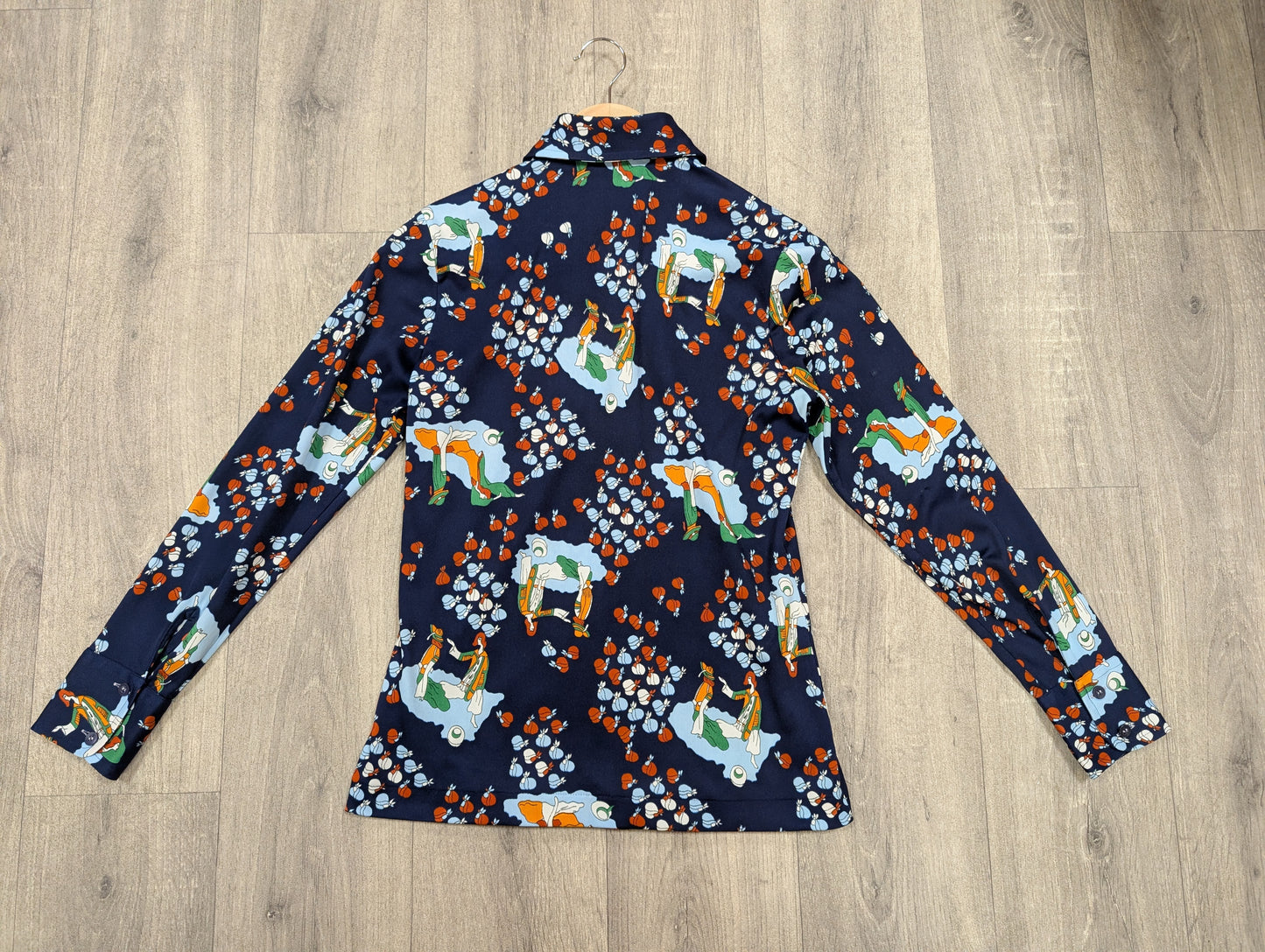 1970s Sears JR Bazaar novelty print shirt - XS/S