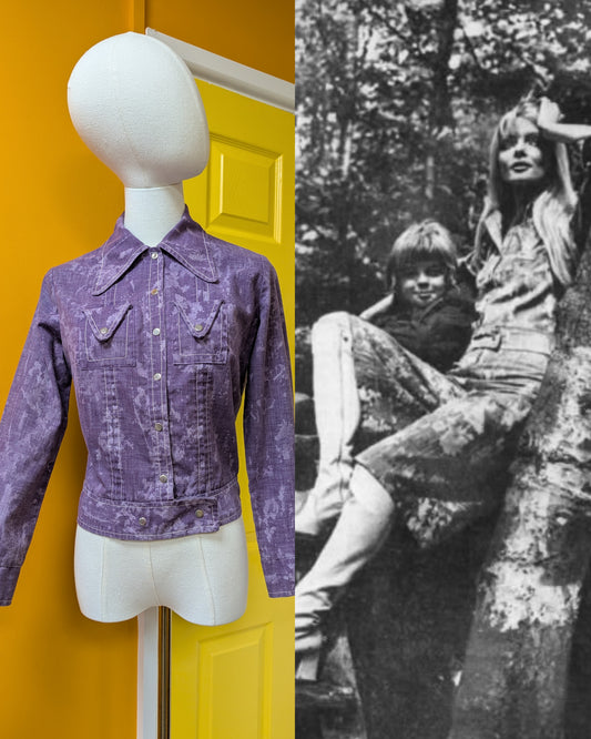 1970s Frills purple jacket - XS/S/6/8