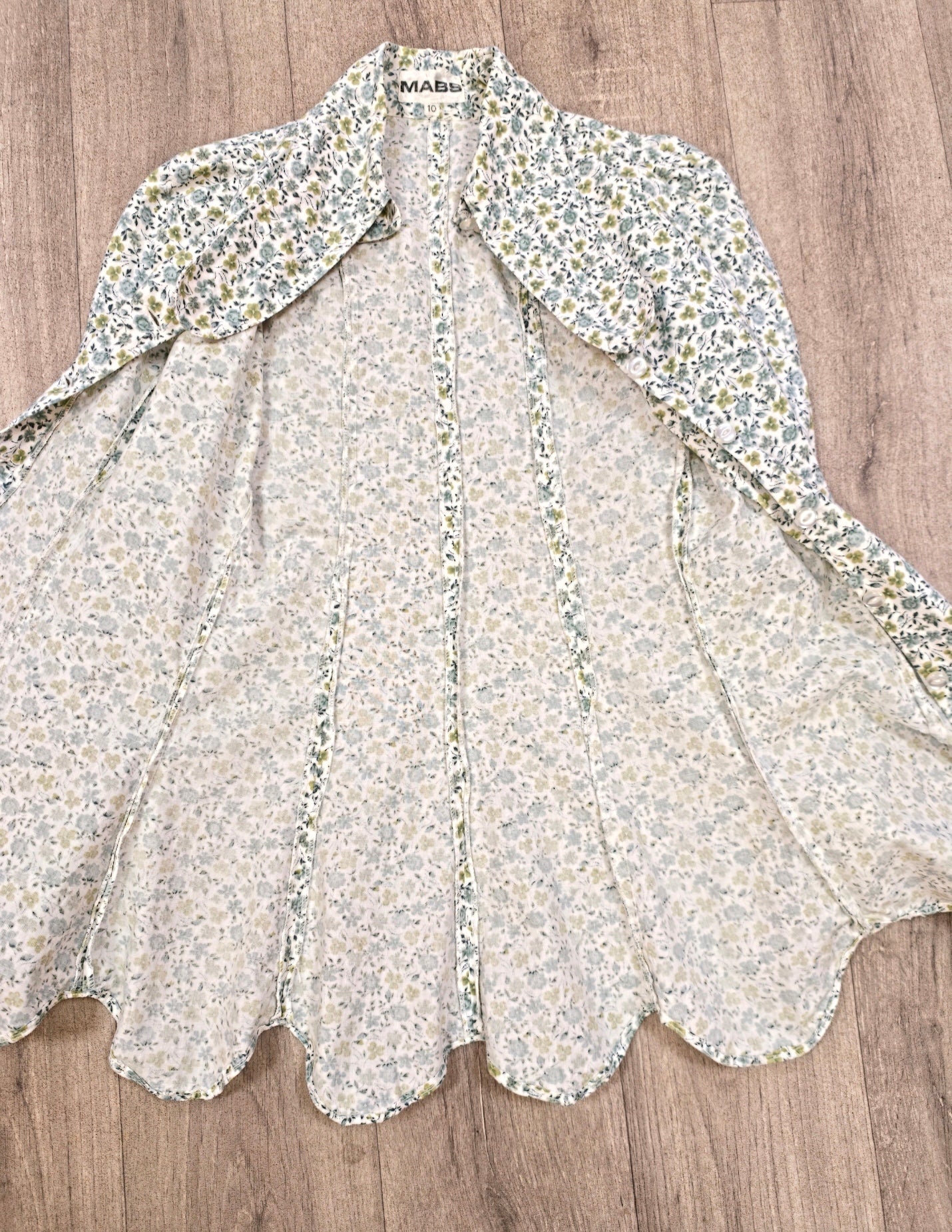 1970s Mabs cotton shirt and maxi skirt - XS/S