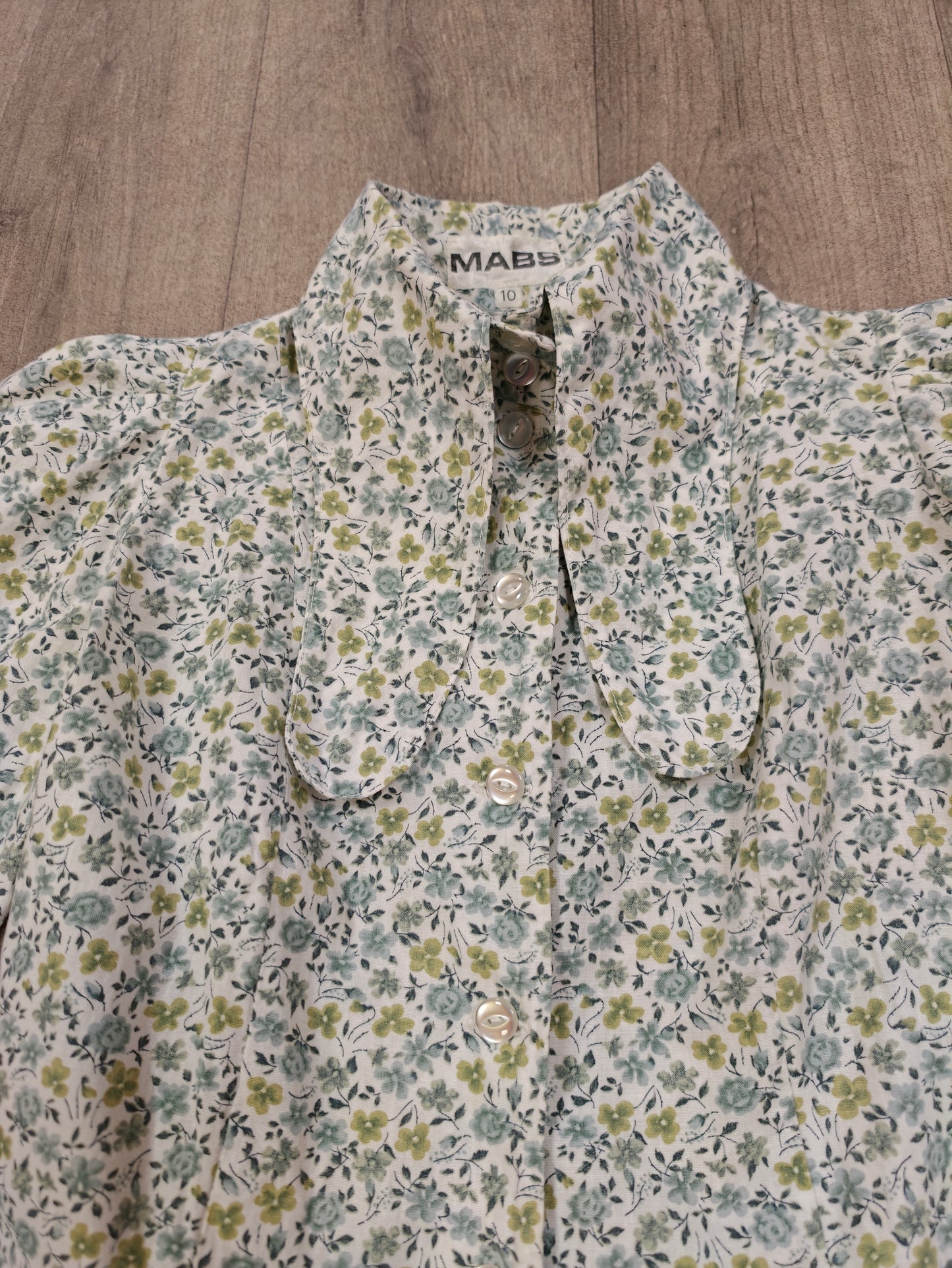 1970s Mabs cotton shirt and maxi skirt - XS/S