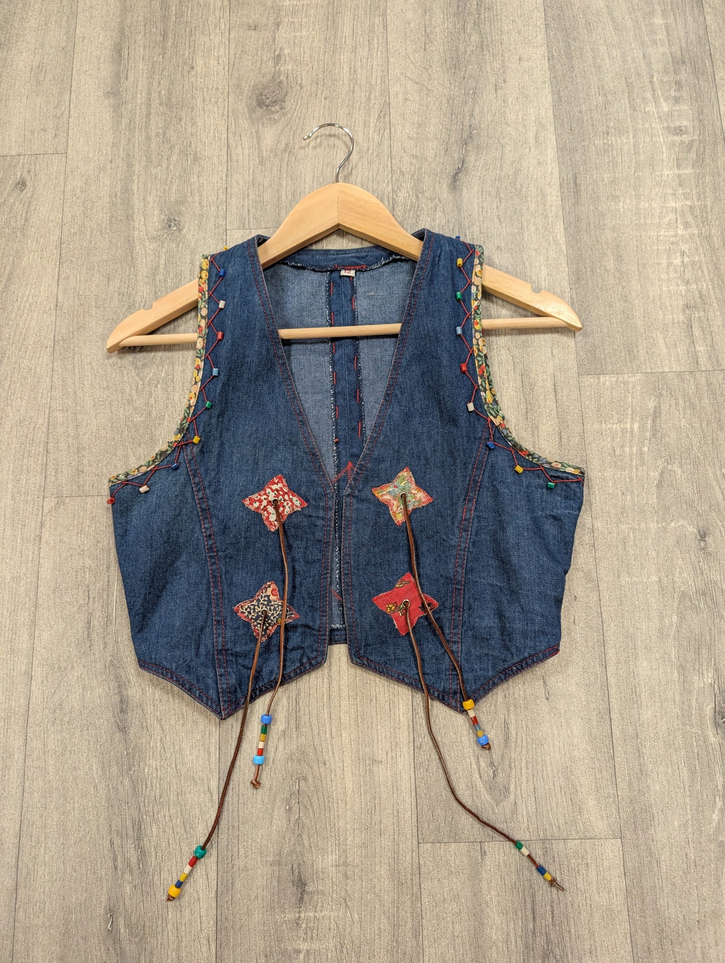 1970s Jump Jeans denim waistcoat - XS
