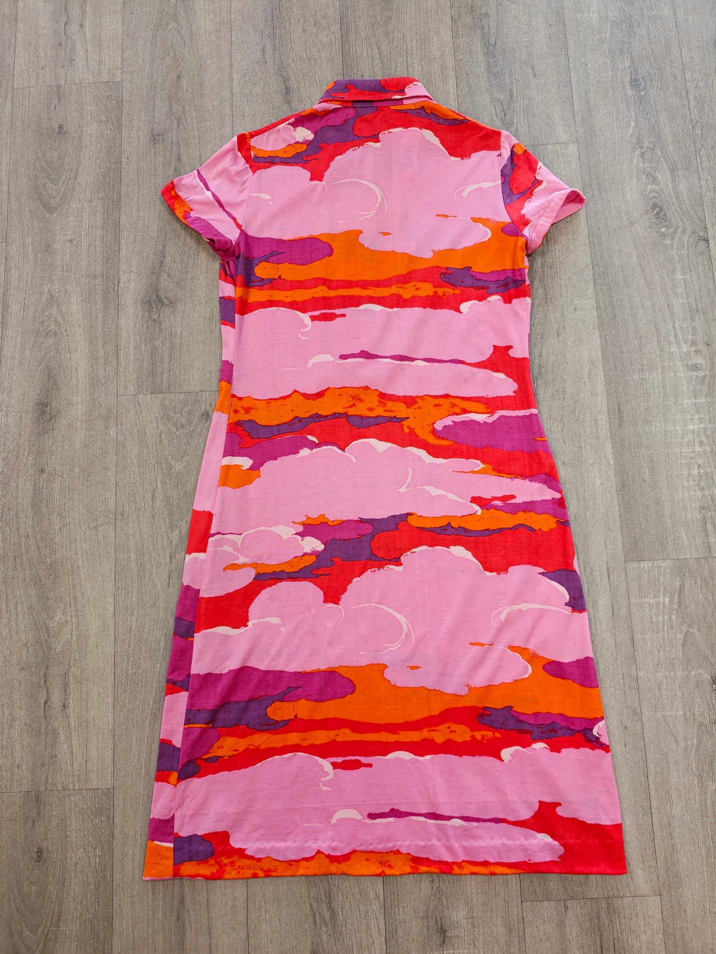 1960s Ken Scott psychedelic pink cotton dress - S/M
