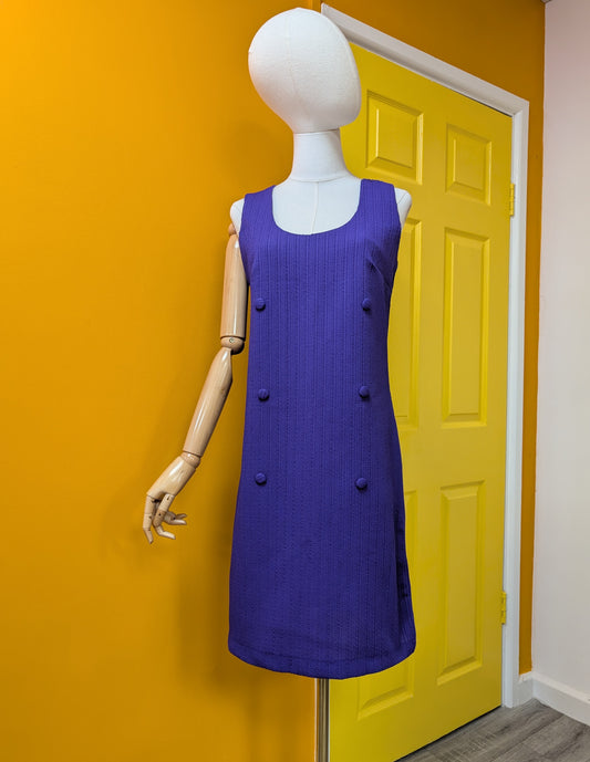1960s purple dress - S/8/10